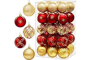 DeckTheHalls Christmas Ornament: A Festive Touch of Crimson and Gold