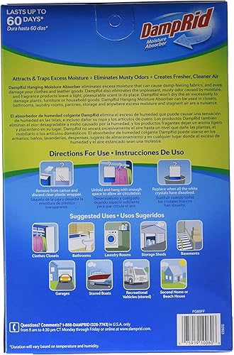 Miniatura 2 de DampRid FG80FF absorbedor de humedad colgante, con fragancia
