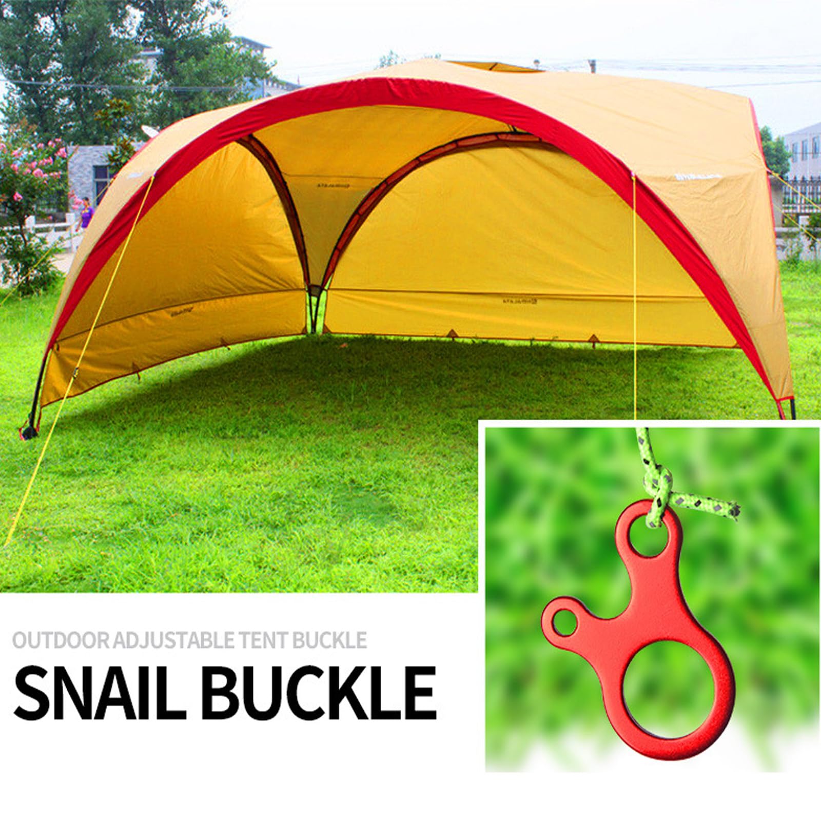 KAKASEA 10Pcs Aluminum Alloy Rope Buckle Resistance Regulator Buckle Knotting Tool Adjustable Length Buckle Tool Tent Accessory