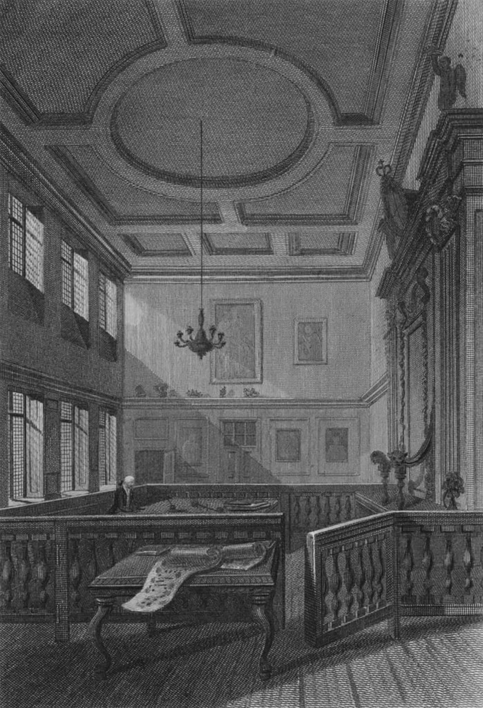 SERENDIPITP Vintage Wall Art Canvas Nordic Poster Canvas Print Picture Interior of the Herald's College by Preston Neale Wall Art Poster for Home Decor 60x90cm