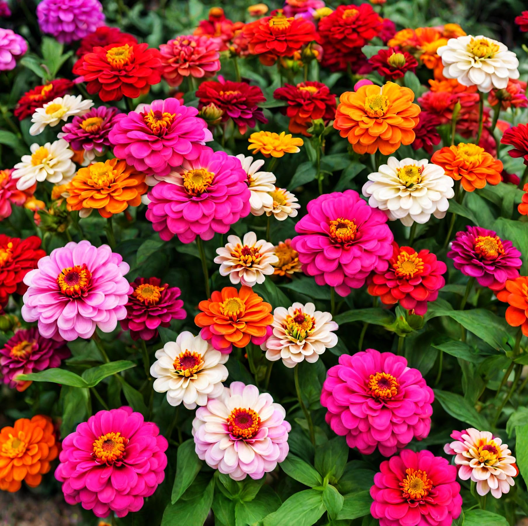 Amazon.com : Rare Perennial 500 Pcs Mixed Red Yellow Pink Zinnia