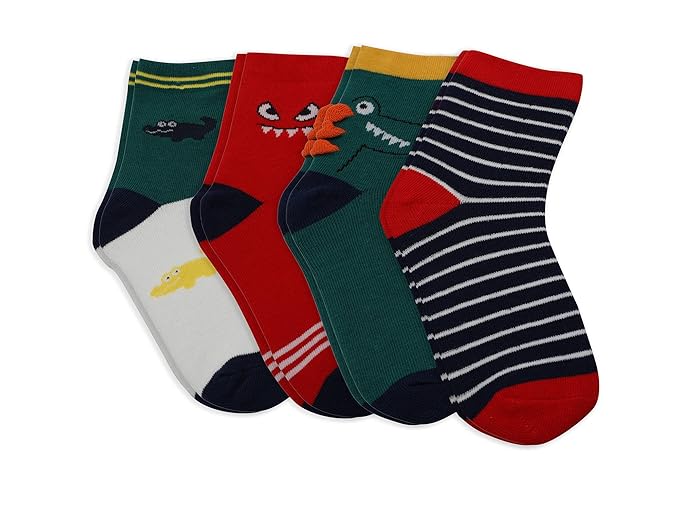 MagicPop Soft Pure Cotton Socks For Kids 3|5|7|8 Years Pack of 4