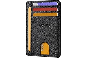 Hoewina RFID Blocking Genuine Leather Wallet: Sleek and Secure for Prime Members!