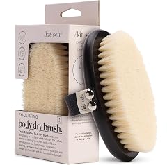 Kitsch Dry Brushing Body Brush for Lymphatic Drainage- Soft Bristles Shower Brush - Dry Brush to Remove Dry