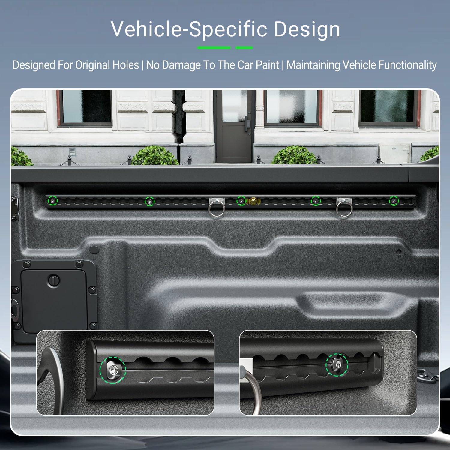 Trail Rail Compatible with 2022-2025 Ford Maverick Rear Trash Can Trunk Bed Security Lockbox Cover Replacement for 2022-2025 Ford Maverick Accessories