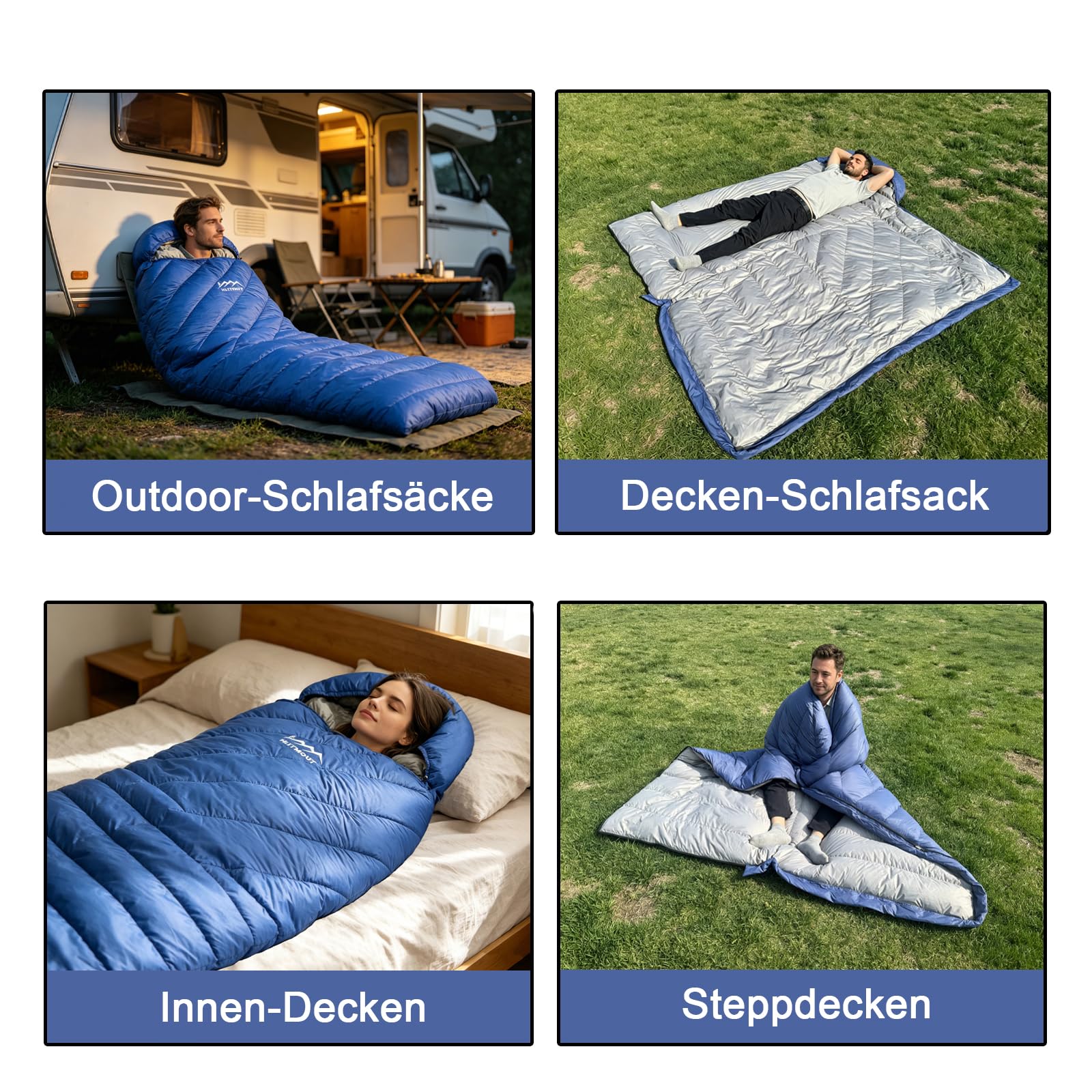 Daunenschlafsack, Extra Großer Leichter Schlafsack 230 cm x 100 cm für Erwachsene Camping,Wandern,Trekking Outdoor