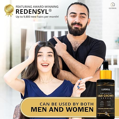 Miniatura 8 de LUXXUL Suero de apoyo para el crecimiento del cabello, 1.7 fl oz - Suero natural activo Redensyl para cabello más saludable, más grueso y lleno -