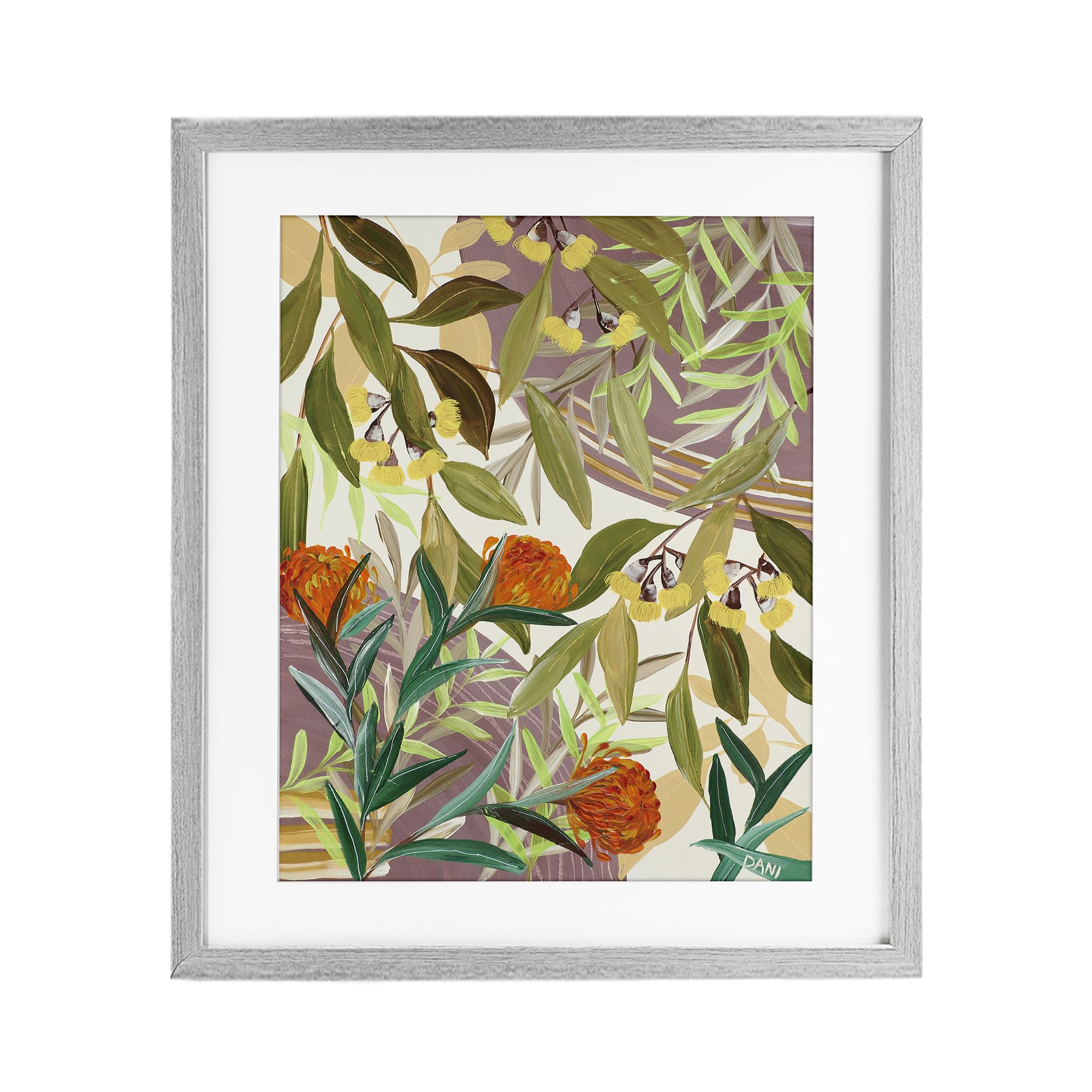 Stupell Industries Farmhouse Gray (Textured) Floral Landscape Botanical, 17 X 21 Inch Framed Print Under Glass