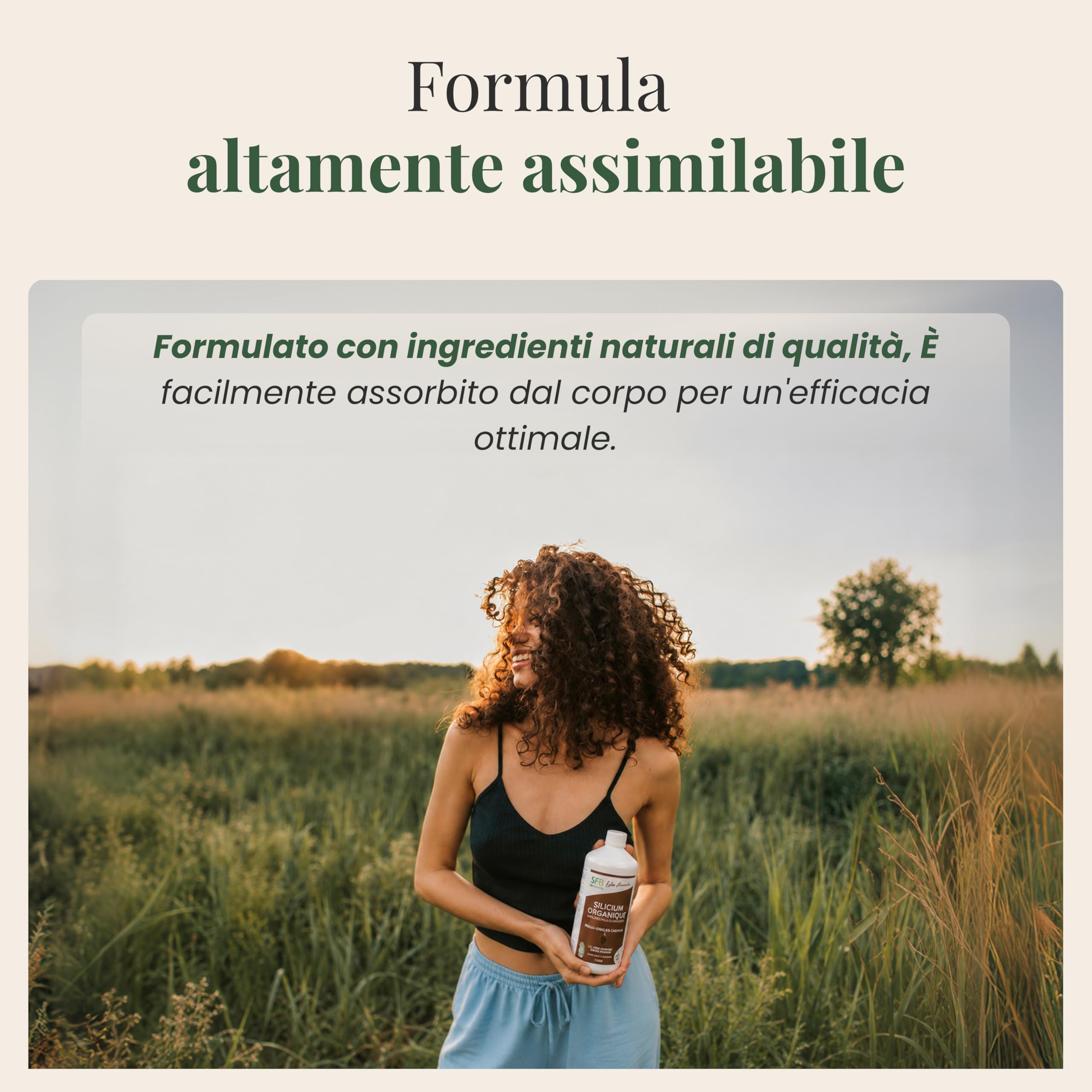 SFB Laboratoires – Silicio Organico Formula G5 Liquido 1L Alta Qualità e Assorbimento, Integratore Alimentare Naturale per Articolazioni, Pelle, Capelli, Unghie – Fonte Vegetale – Silice