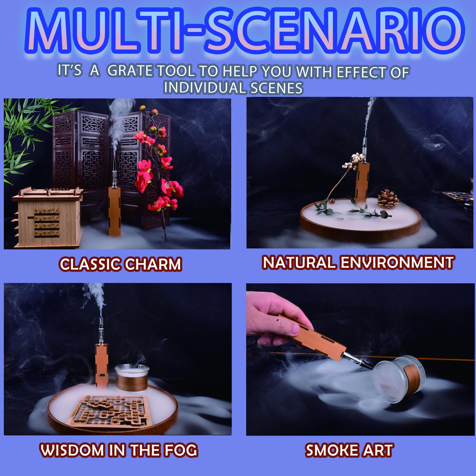 Yiduomile Mini Handheld Smoke Machine for Photography Scenes - Portable Fog Effect Device with Remote Control, Ideal for Magic, Cosplay, and Special Effects (small)