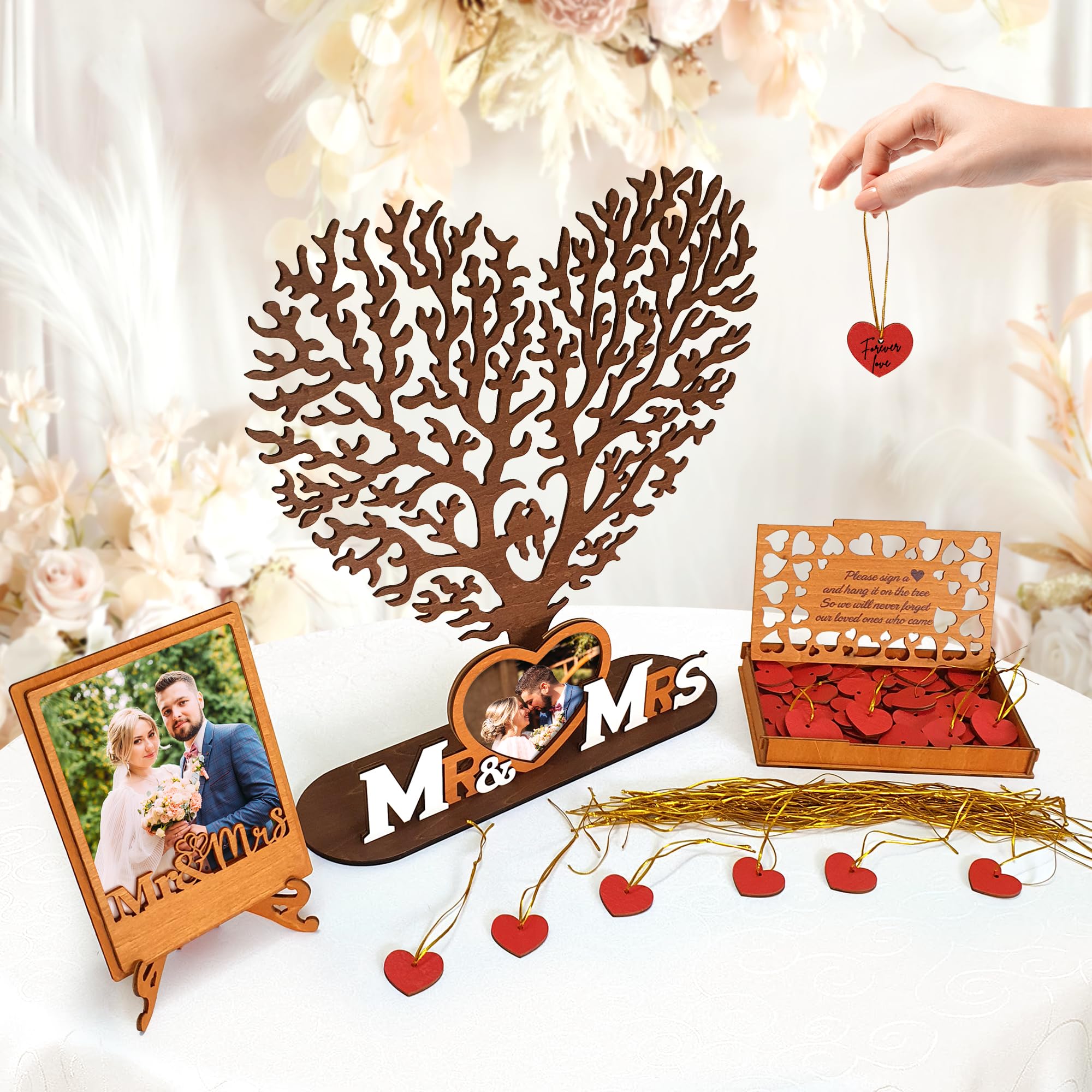 Holz Hochzeit Gästebuch Alternative mit Leave Tree Gästebuch