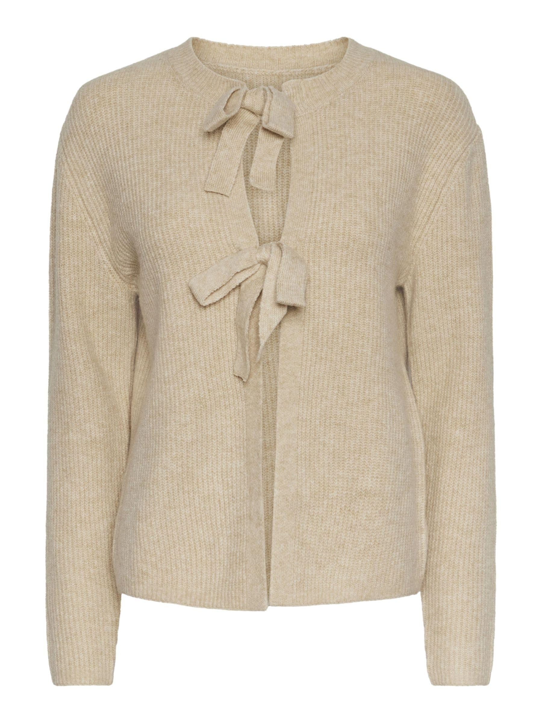 Pieces Damen Pcsilly Ls Reversible Tie Knit Exp Noos Strickjacke