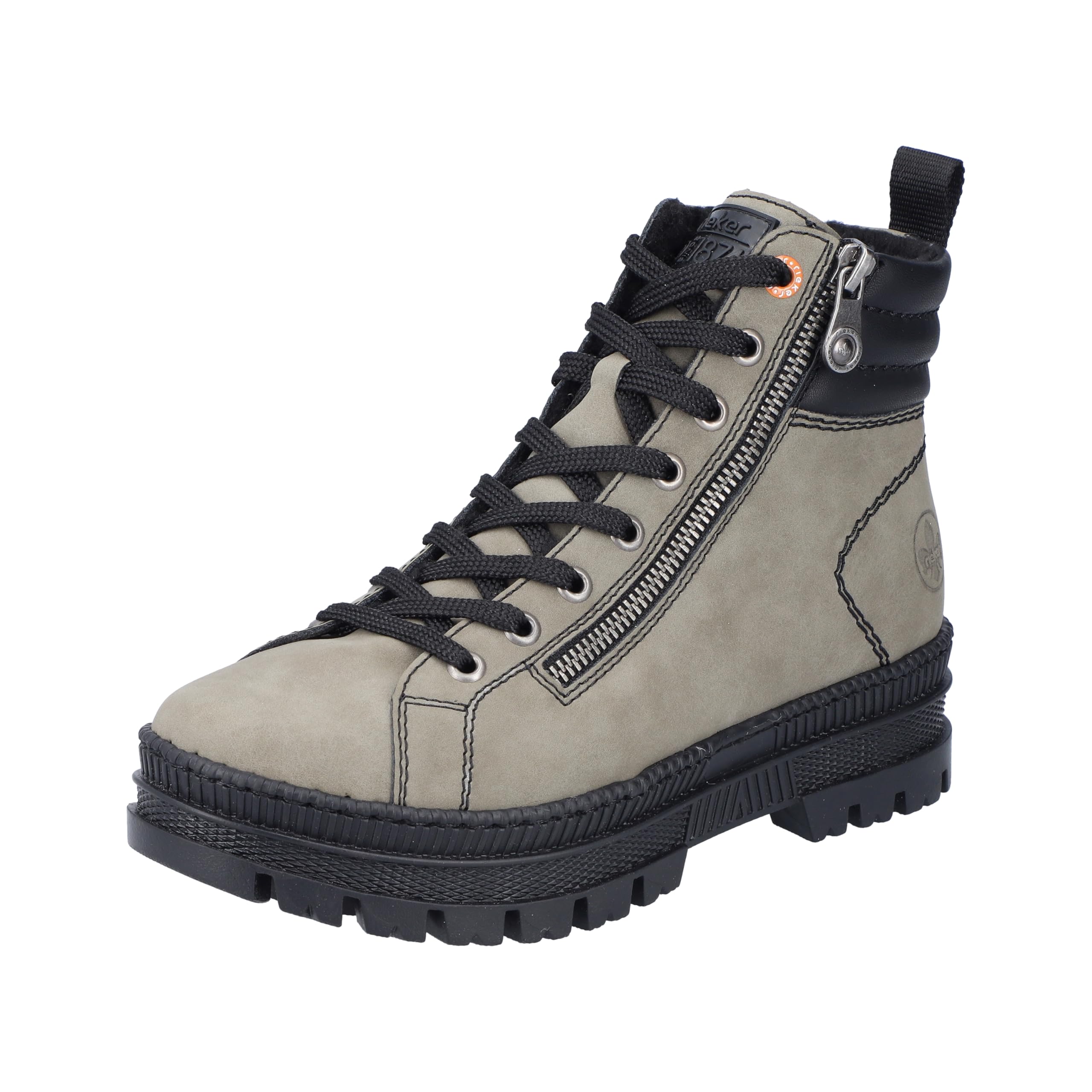 Rieker Women's Z1805 Short Boots, Green Combi, 3.5 UK