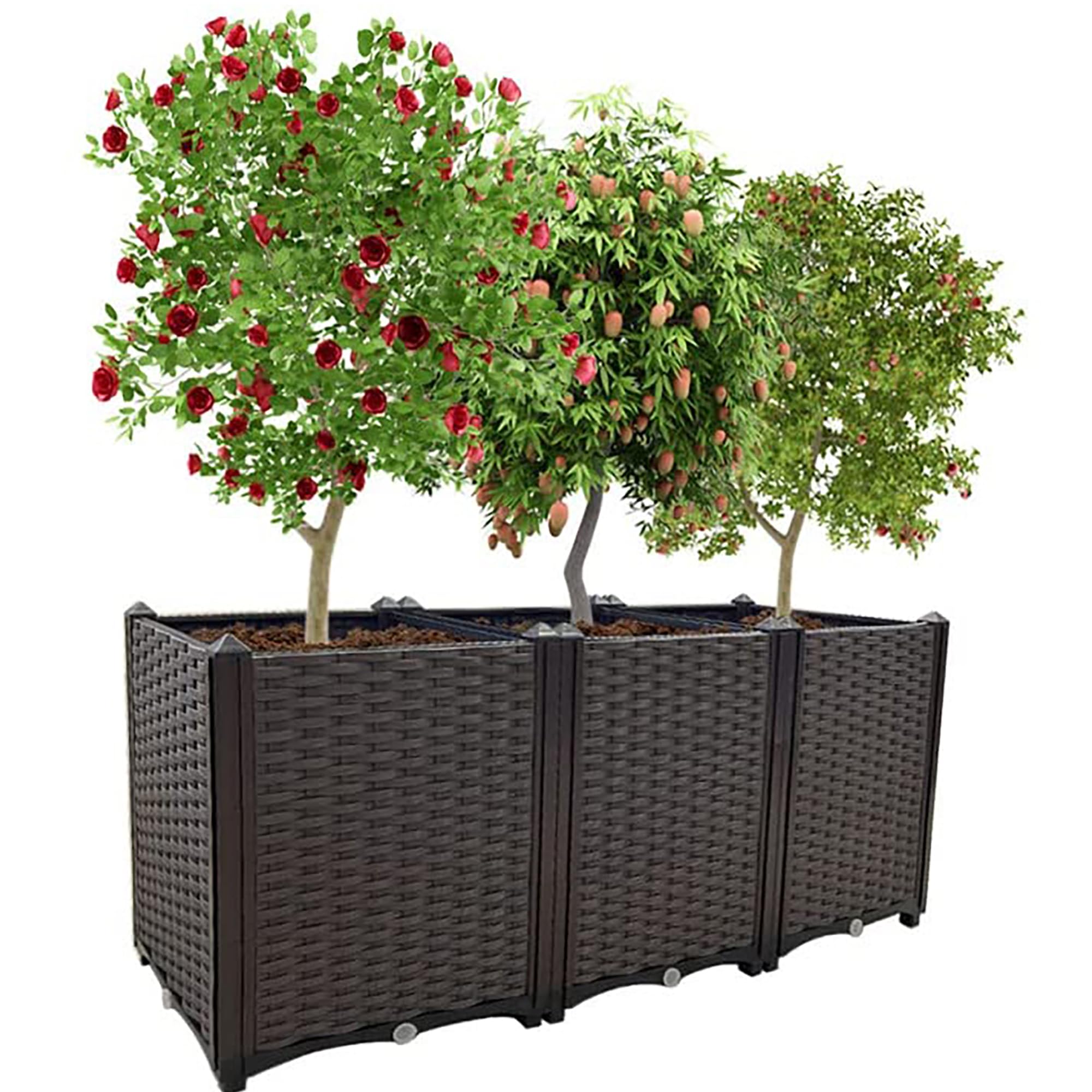 Raised Garden Bed Large Planters for Outdoor Plants Elevated Rectangular Garden Box Kits for Gardening, Vegetables, Flowers and Herbs in Backyard Patio Balcony