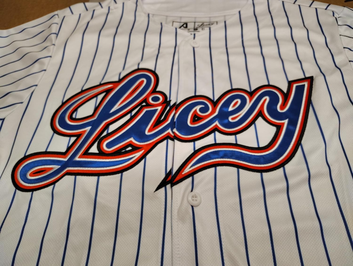 Arrieta 2025-2026 Official Licey Blue Pinstripe Jersey Men's Classic LIDOM Baseball
