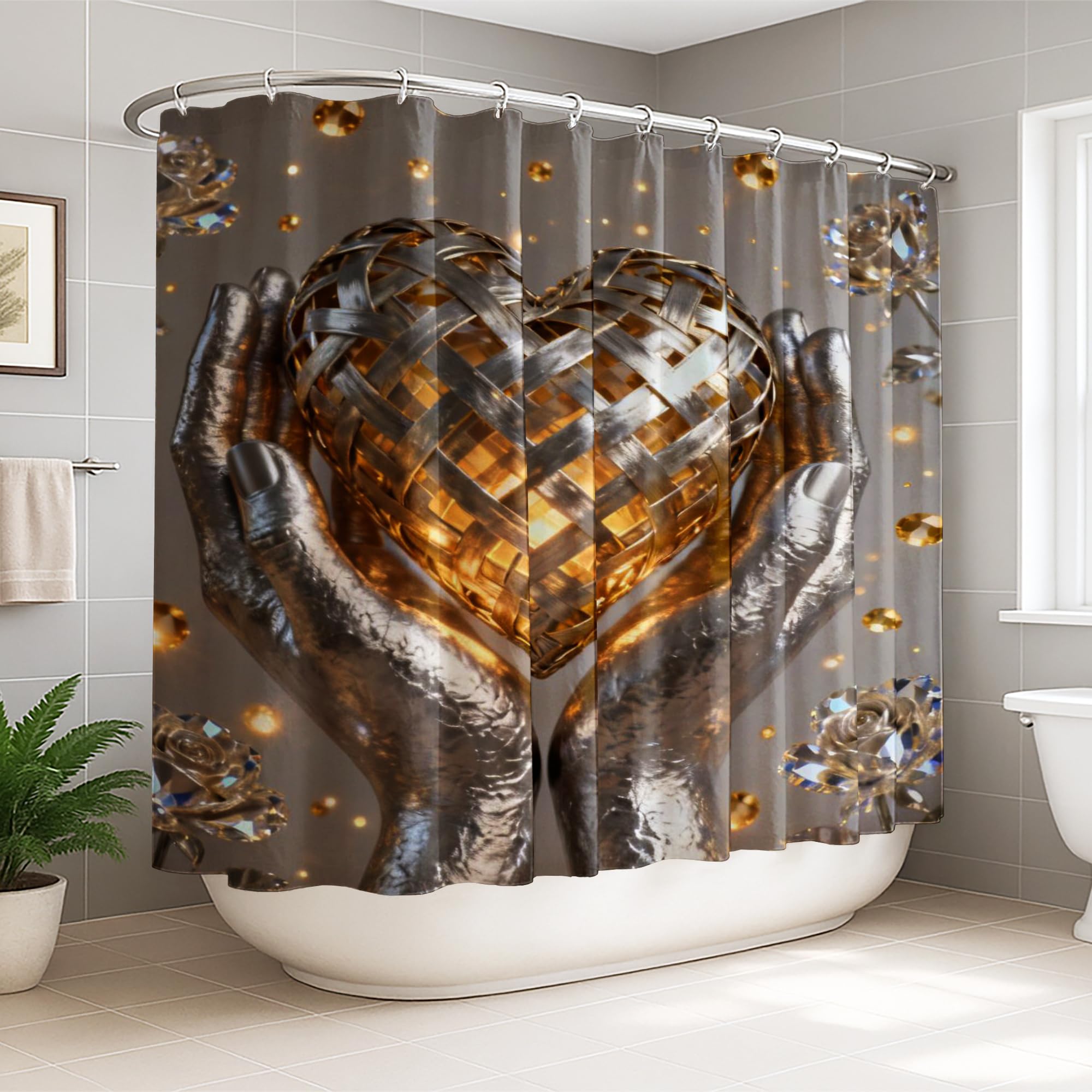 Rideau de douche extra large anti-éclaboussures 274x183 cm pour grande baignoire