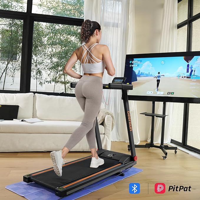 Caminadora Plegable Eléctrica 3 HP Inclinación Manual 5% Negra miniatura 3