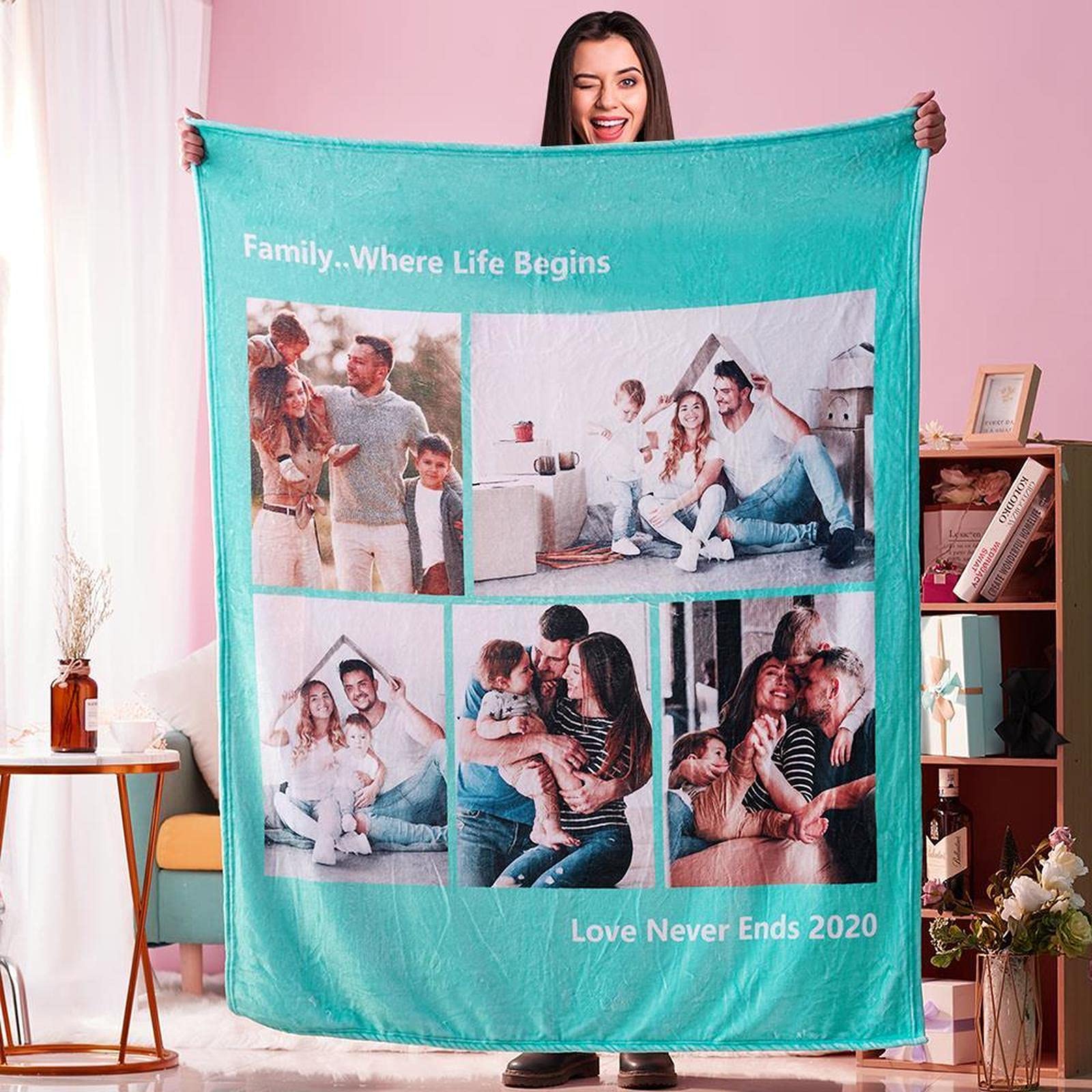 Couverture personnalisée avec photo : le cadeau familial parfait pour un anniversaire