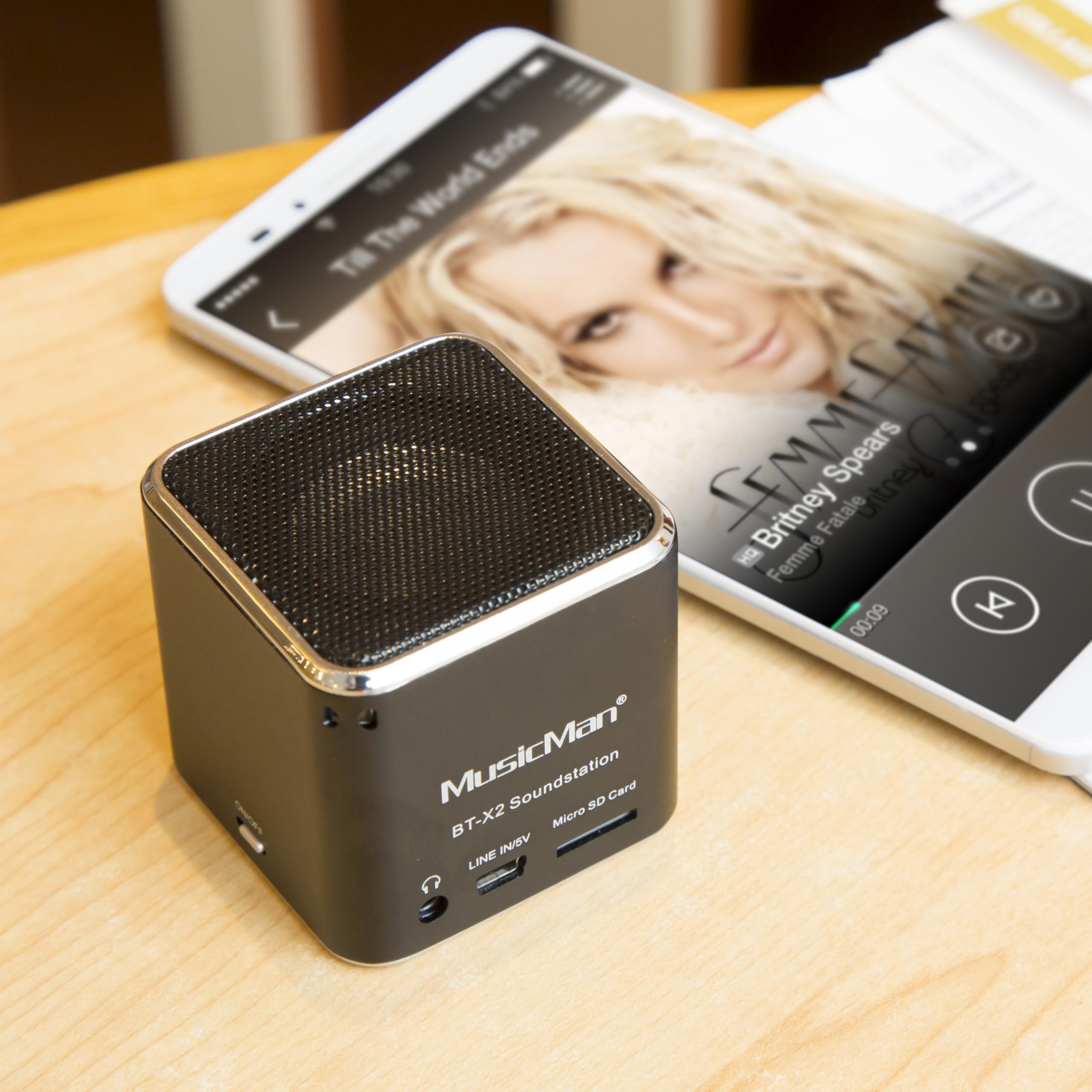 Enceinte Portable Ma Soundstation Son Stéréo Radio Fm, Lecteur Mp3, Usb