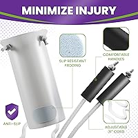 Vista 3 de MARS WELLNESS Deluxe Molded Sock Aid Donner – Asas de agarre de espuma – Cordones ajustables de 31 pulgadas – Deslizador de calcetines – Ancianos