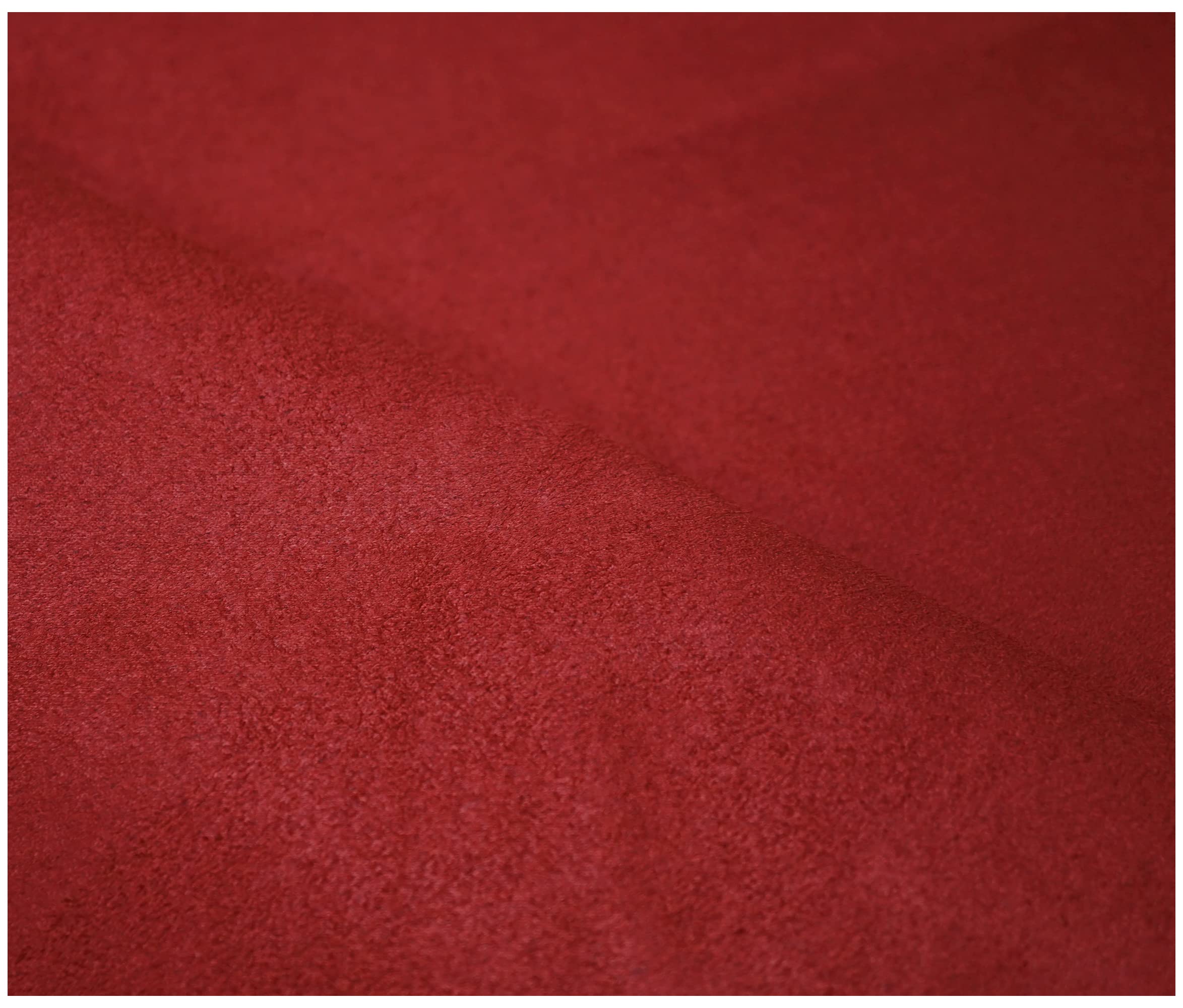 Faux Suede Soft Touch Leatherette Upholstery Fabric for Furnishings Cushions Curtain (300 x 150cm (3 Metre), Red)