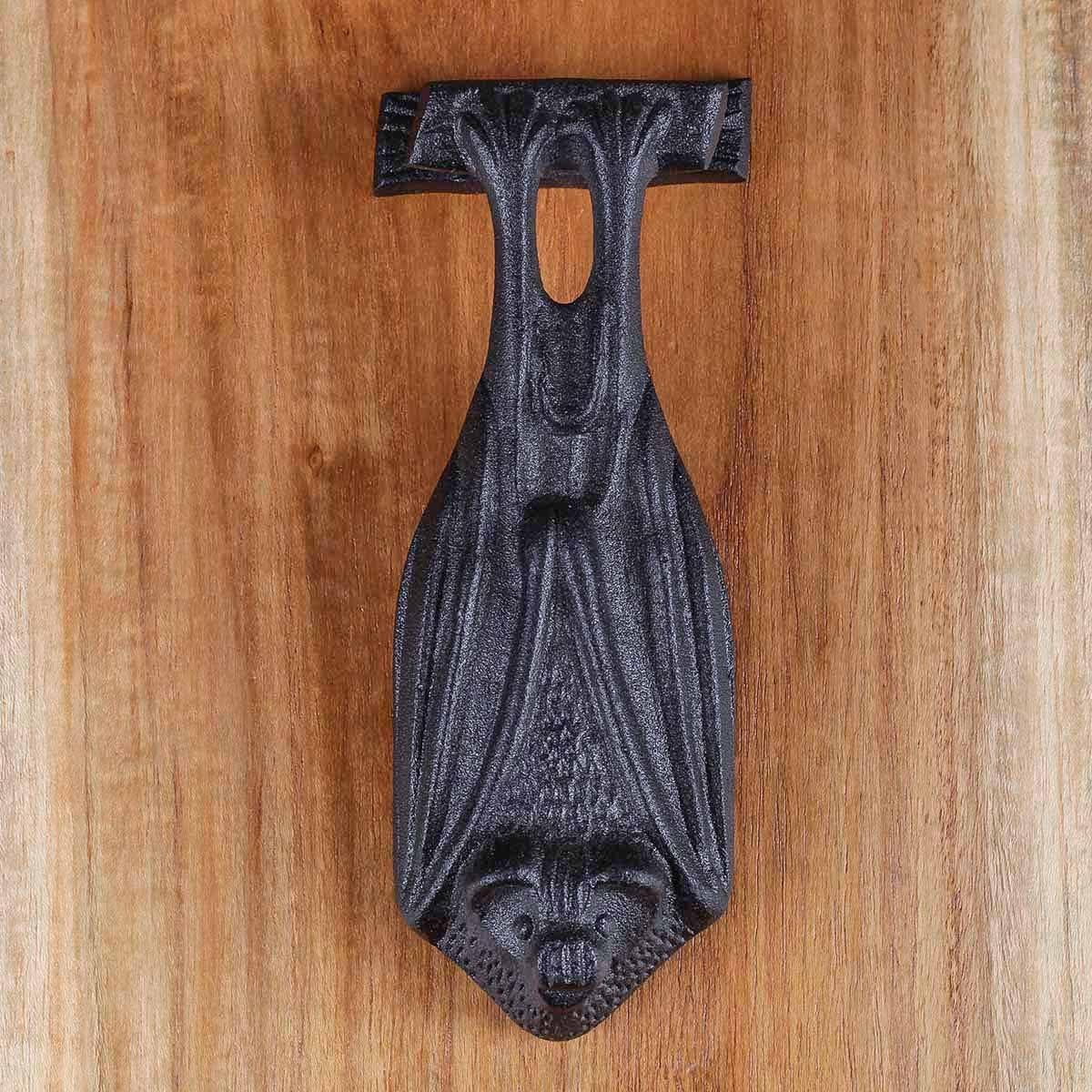 Renovators Supply Manufacturingᵀᴹ Heavy Bat Door Knocker –Cast Iron Construction, RSF Finish, 5 Inch Long with Mounting Hardware