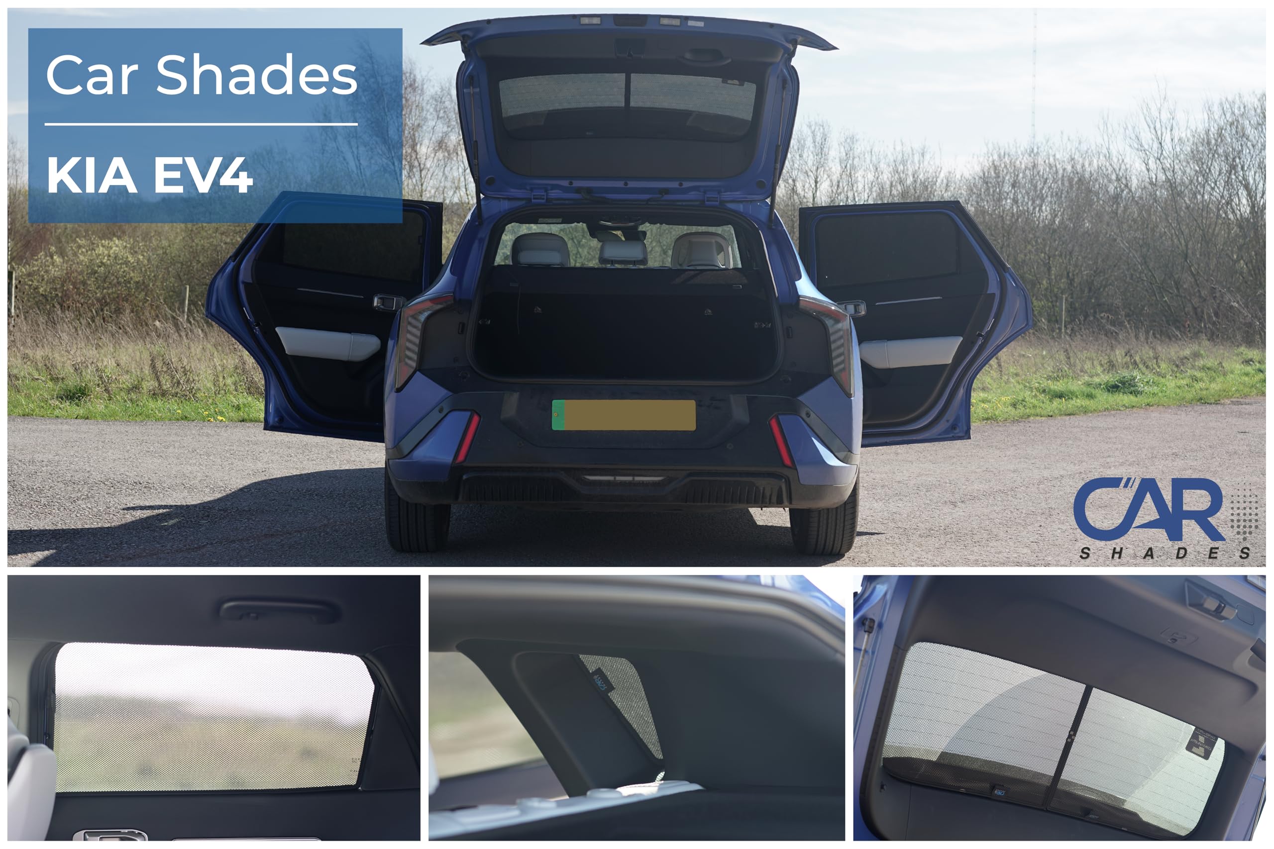 Juego de parasoles de Coche compatibles con Kia EV4 2025 (6 Piezas) de Ajuste Personalizado para automóviles