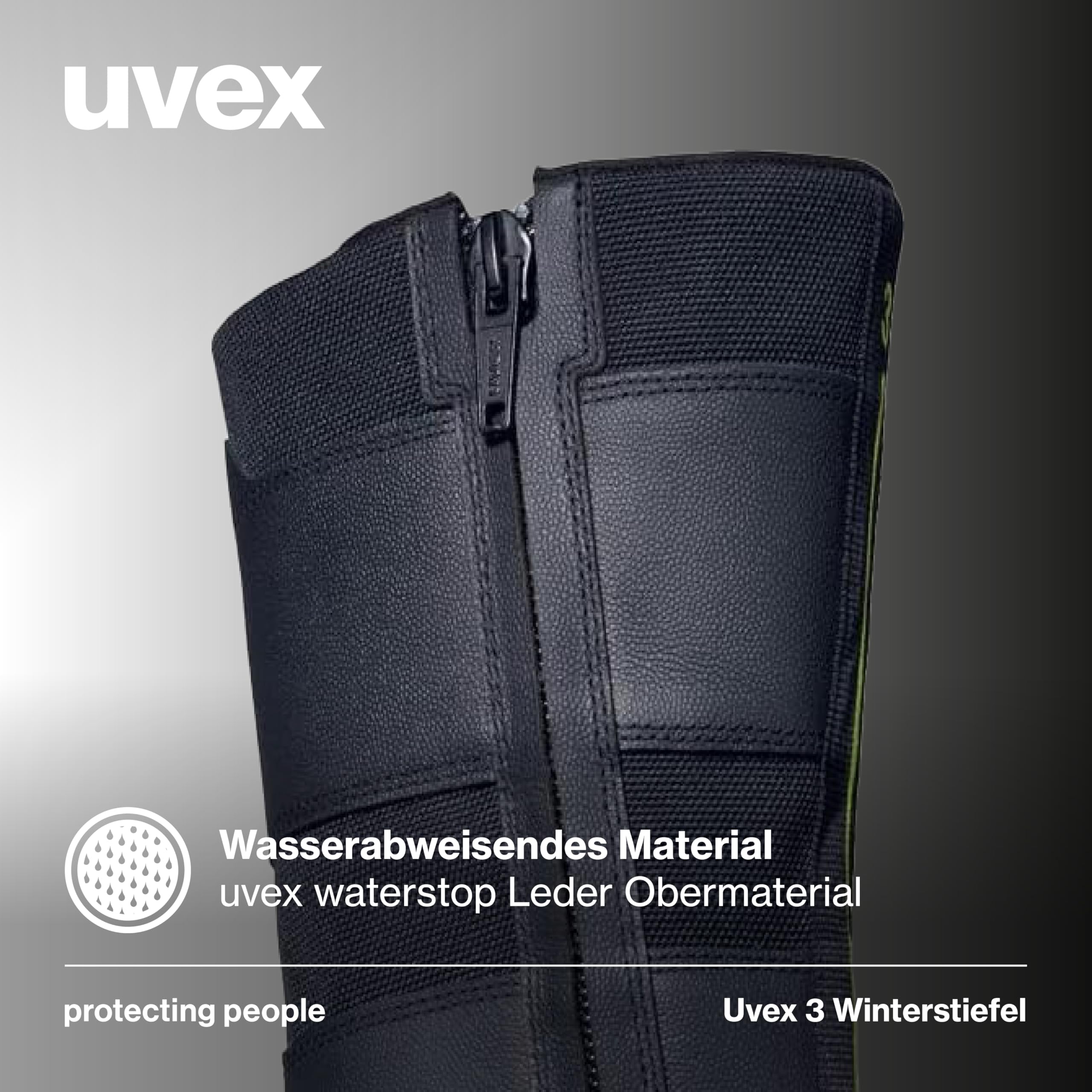 Uvex 3 botas de invierno con cremallera S3L FO CI SC SR – Zapatos de seguridad – Botas de seguridad – Impermeables – Ancho 11