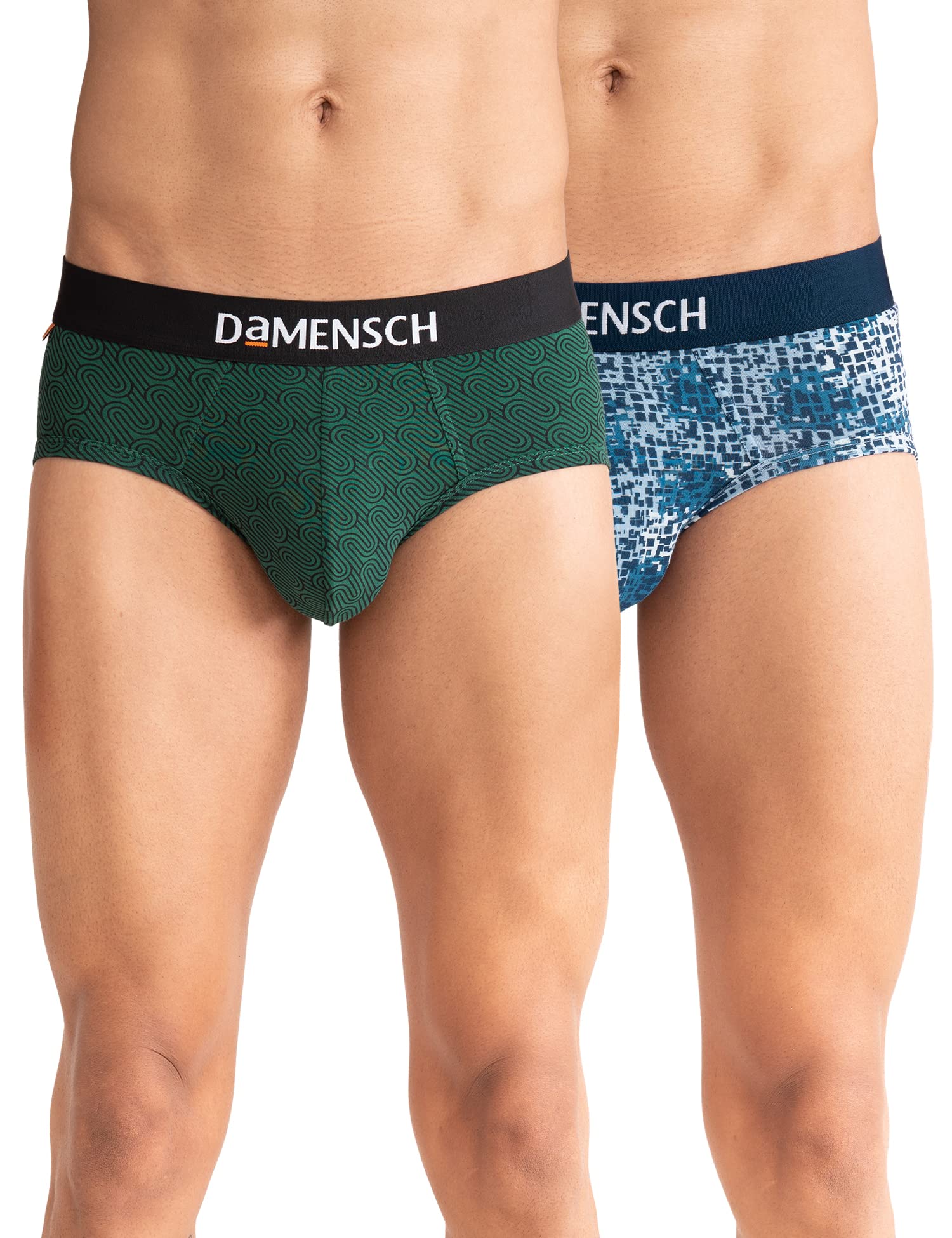 Men's Regular Fit Printed Cotton Briefs Underwear Pack of 2| Combed Cotton, Stretchy Fabric, Anti-Bacterial and Microfibre Waistband-image-10