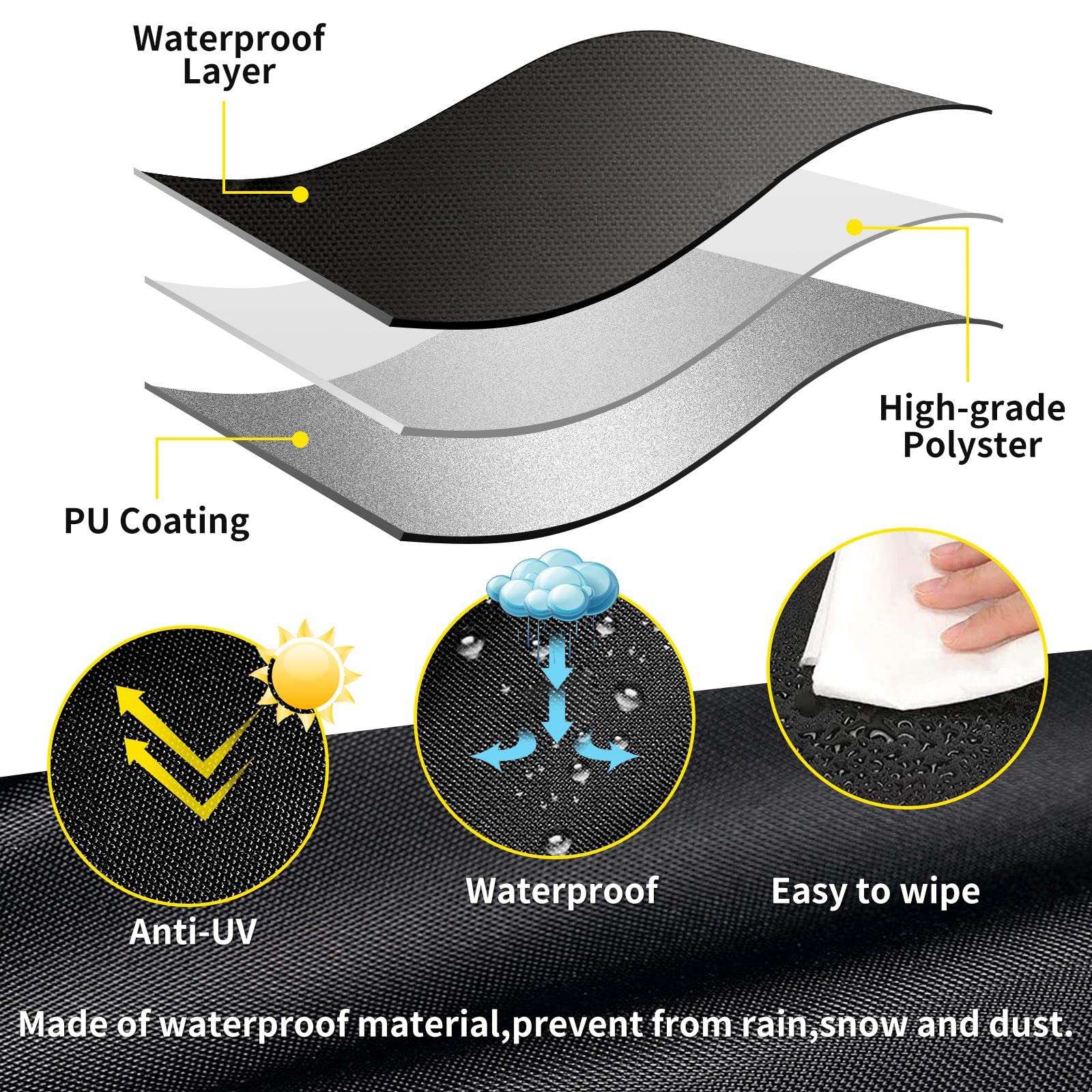 HOUSSE POUR MEUBLES DE JARDIN Housse De Table Extérieur Bâche De