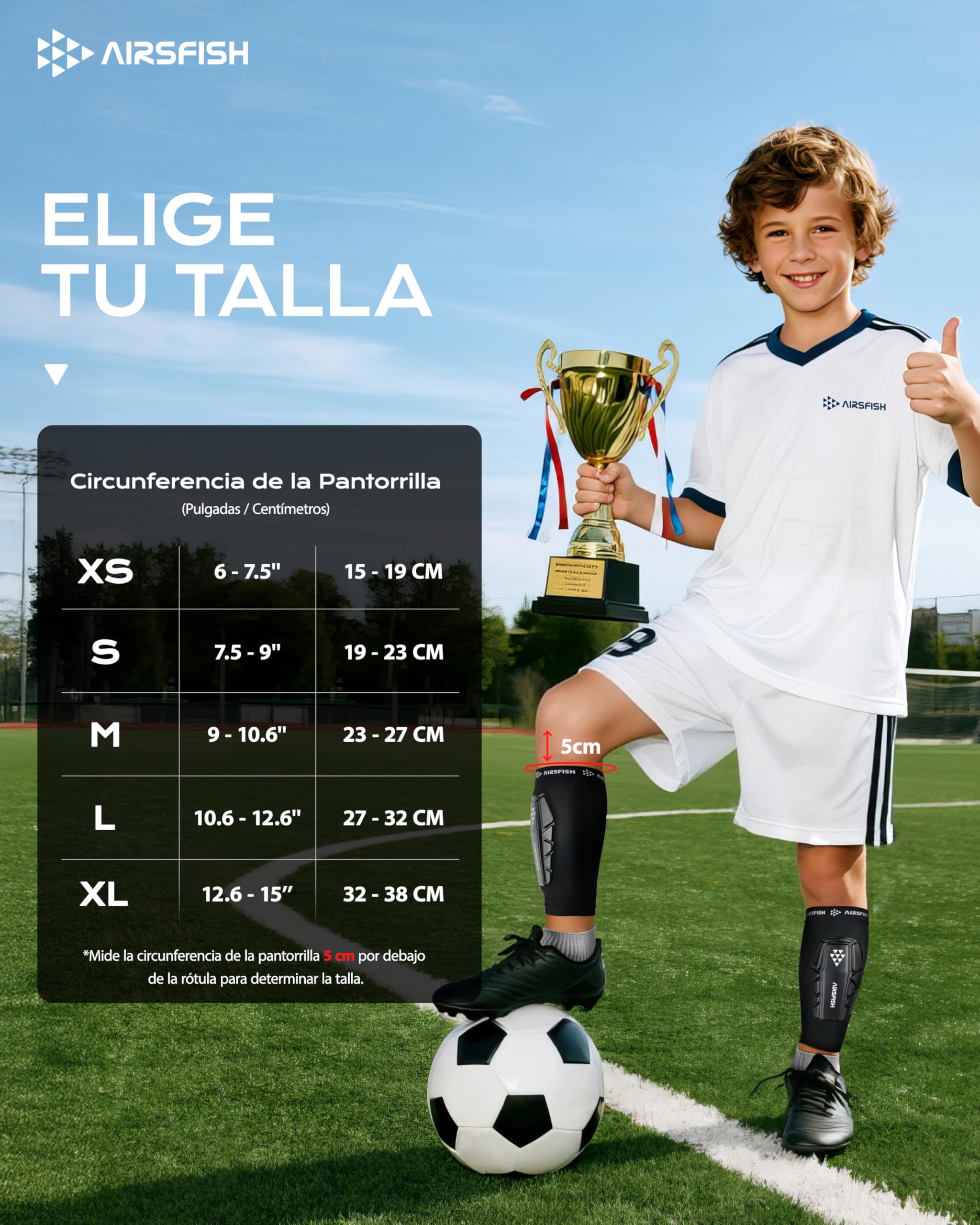 Espinilleras de fútbol, núcleo de Choque de Poliuretano y Tiras de Agarre de Silicona, Almohadillas Protectoras ultraligeras y Transpirables, espinilleras de fútbol Ligeras para niños