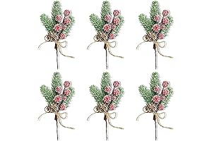 Winter Wonderland Holiday Decor | Artificial Holly Cone Picks