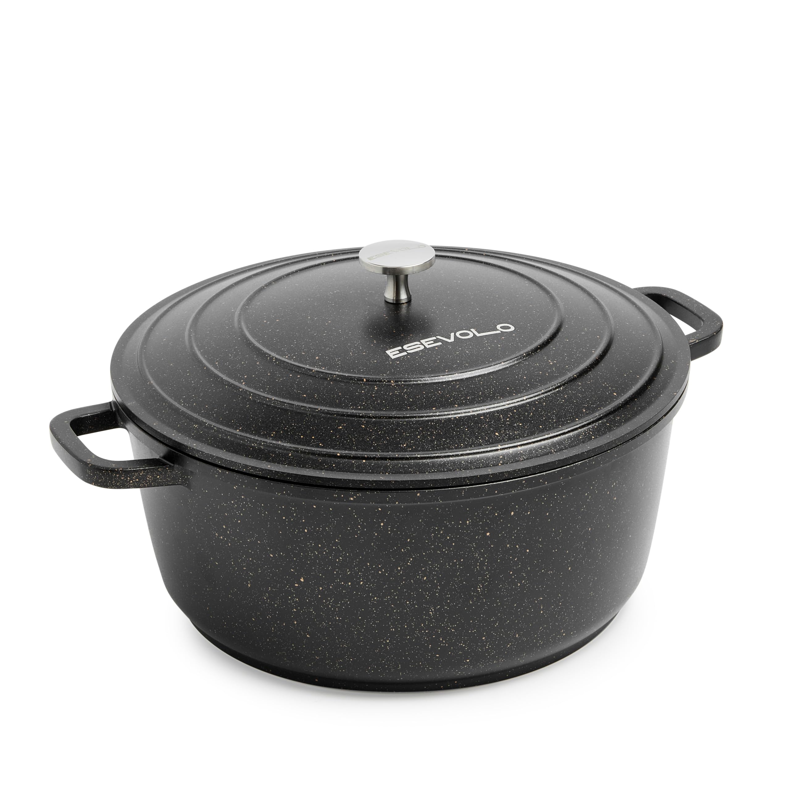 ESEVOLO Bräter mit Deckel Schmortopf Induktion 28 cm Dutch Oven Stil, 6,3 L