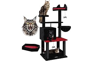F52 Gothic Cat Tree Coffin - A Spooktacular Throne for Your Feline Friend