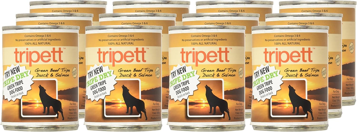 Tripett Beef Tripe, Duck & Salmon - 12 x 13 oz