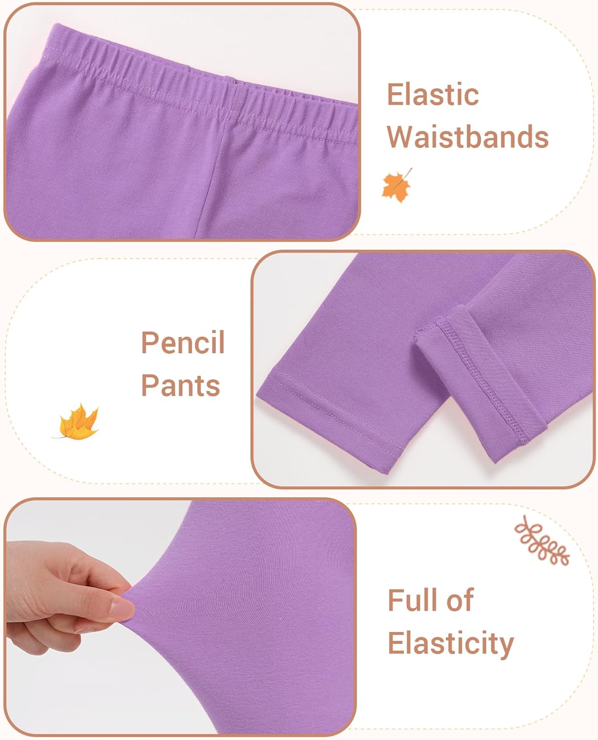 3 Pack Baby Cotton Pants Toddler Boys Girls Leggings Basic Clothes Size 18M-5T - Image 4