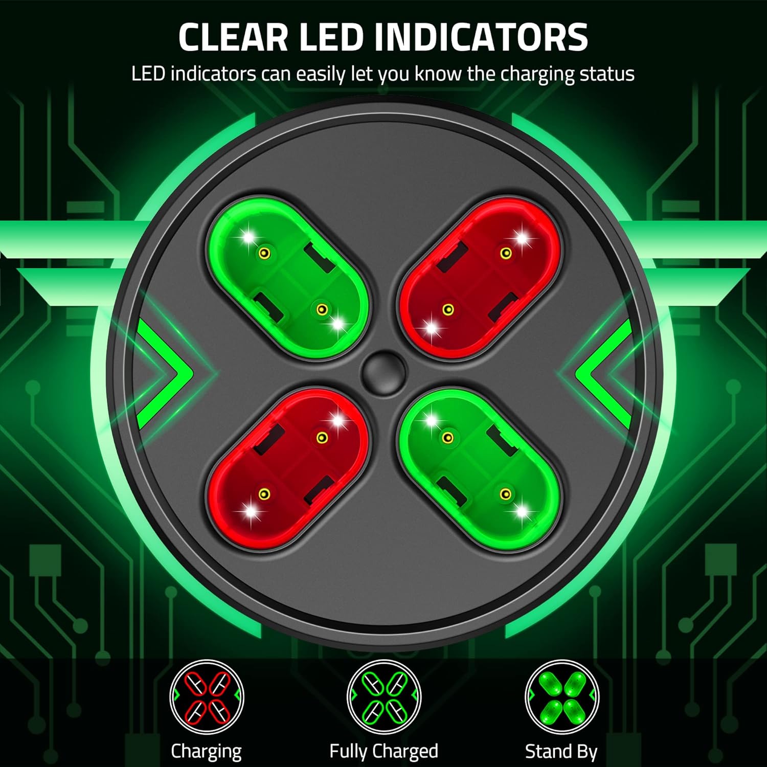 Charger for Xbox One Controller Battery Pack, 4X 1200mAh Xbox Rechargeable Battery Pack for Xbox 1, Xbox One Battery Charging Accessories Kit for for Xbox Series X|S/One S|X/One Elite Controllers : Video Games