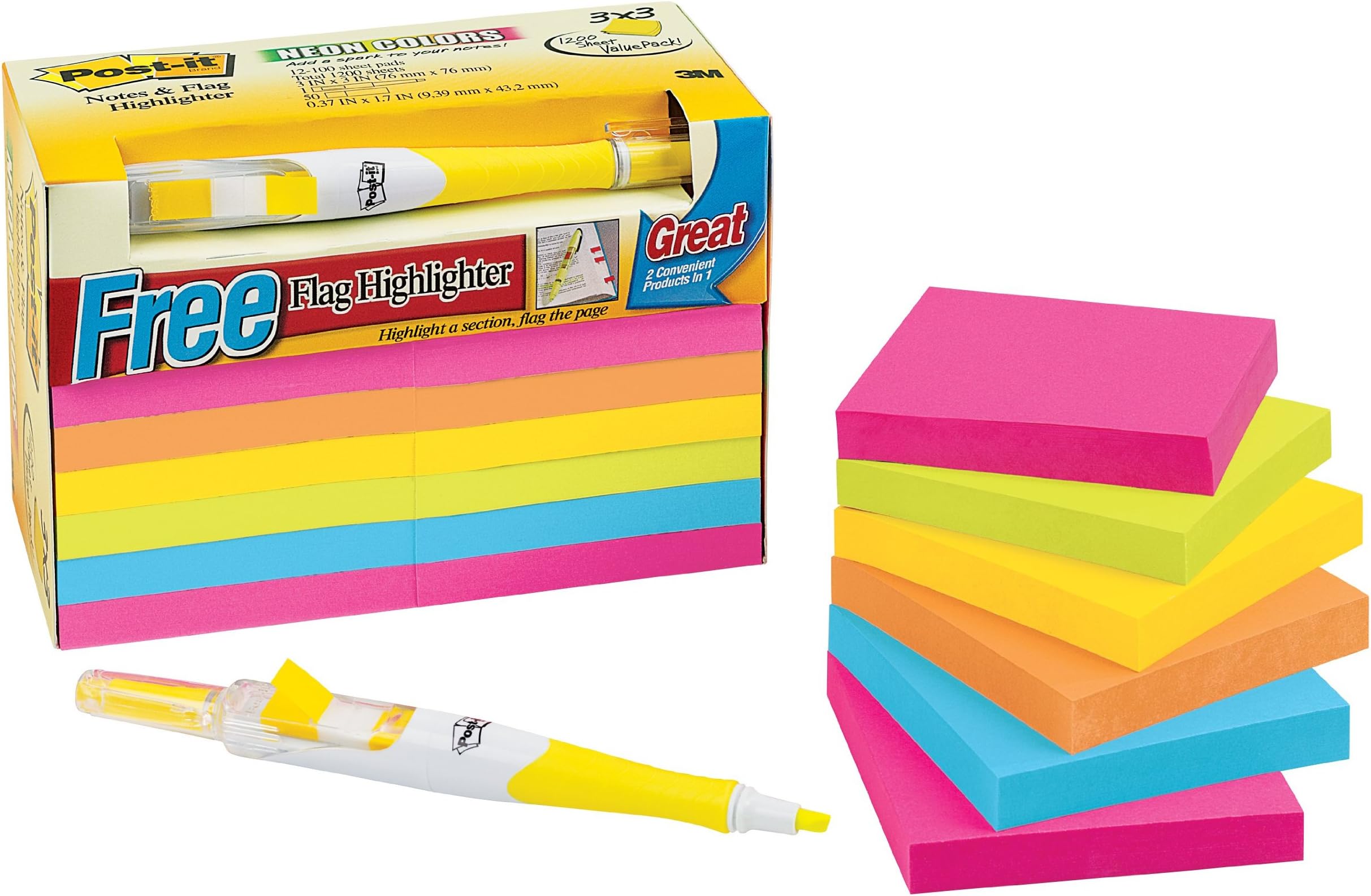 Post It Notes Value Pack 3in X 3in 18 Blocks 100 Sheets