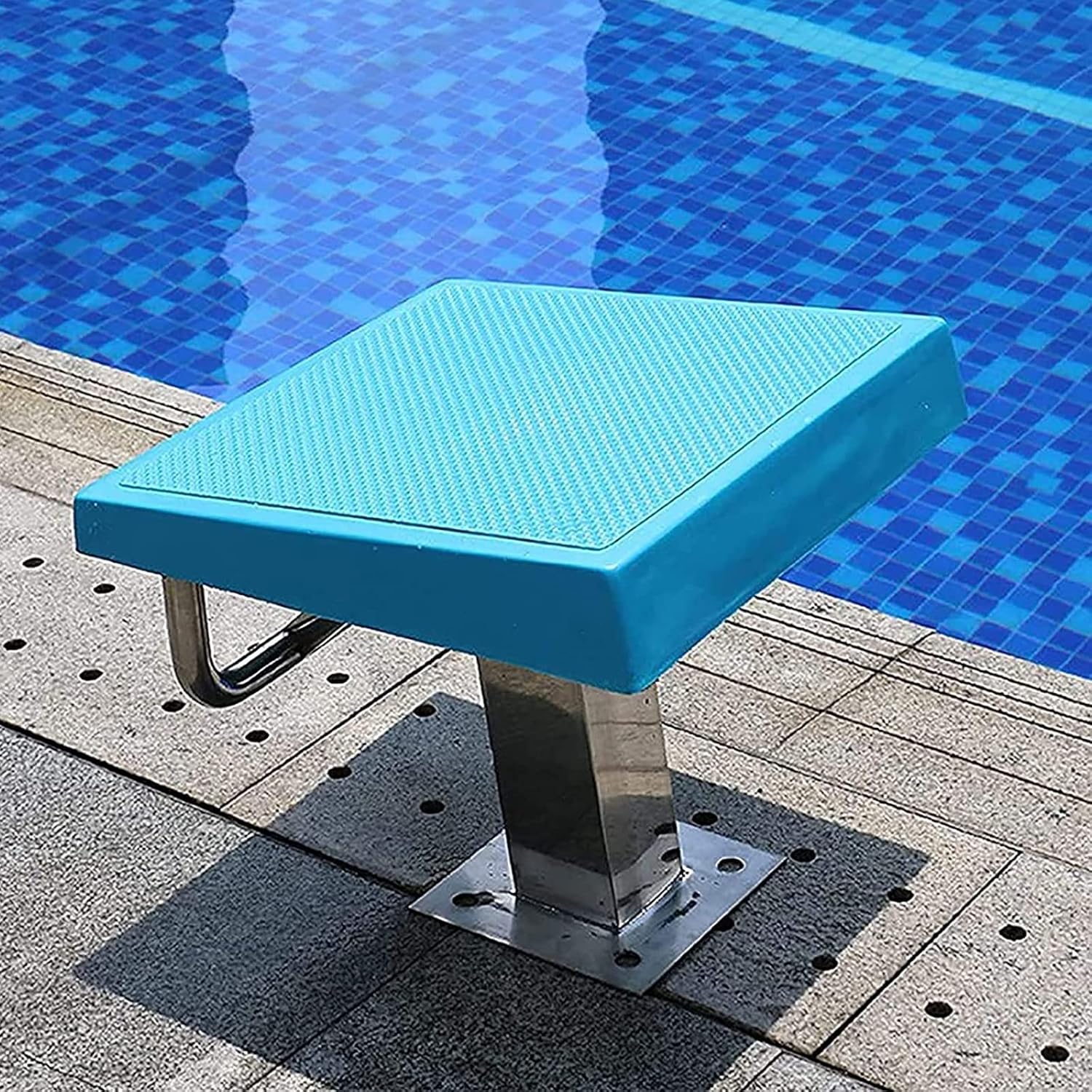 Swimming Pool Diving Platform, Non-Slip Countertop Diving Boards, 9°Inclined Diving Platform for Pools with Stainless Steel Base for Pool Training Competition