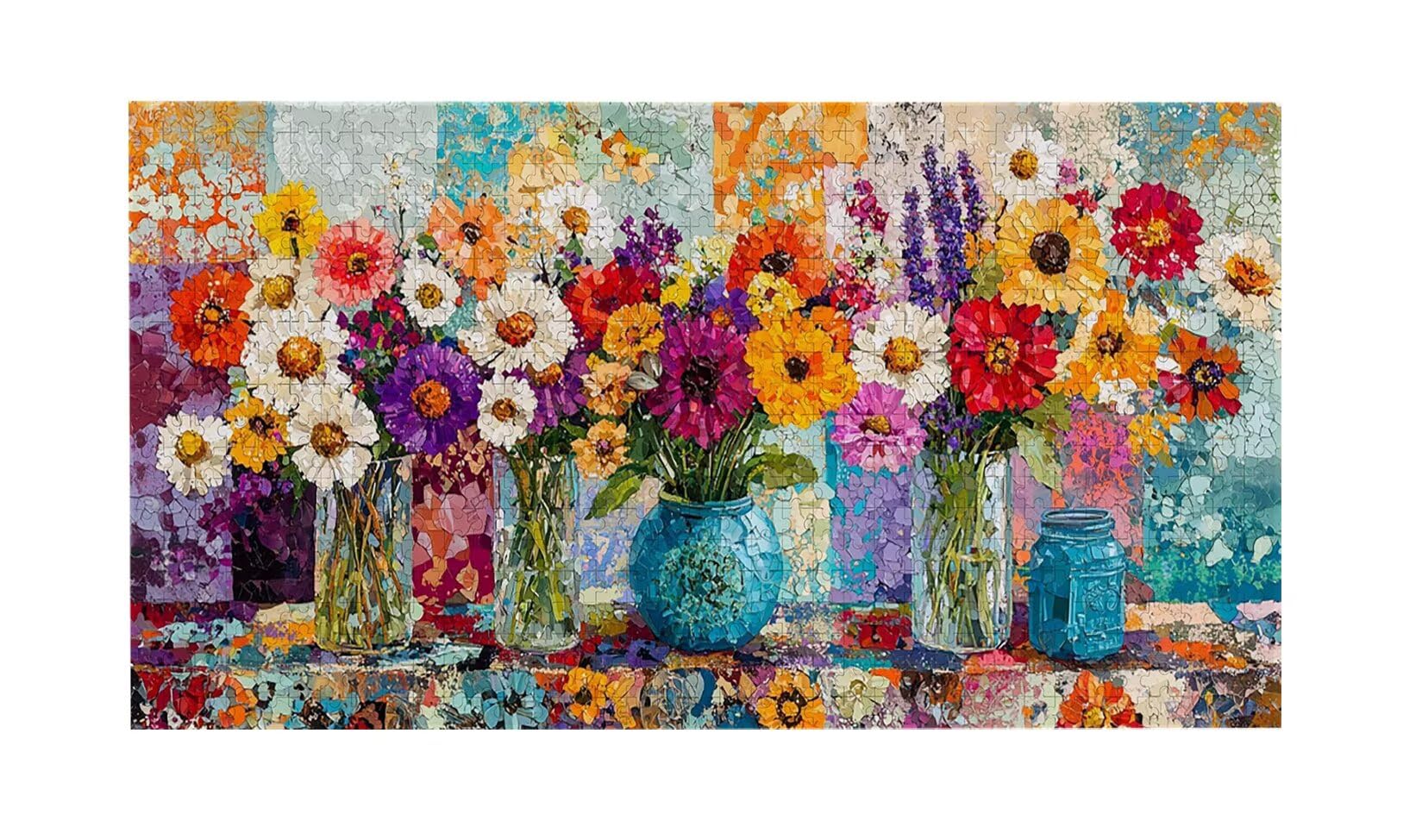 Puzzle dla dorosłych, 1100 obrazów kwiatów, 1100 puzzli dla dorosłych, gra edukacyjna, 87 x 42 cm, odpowiednie do dekompresji i dekoracji ścian, prezenty puzzle g-513