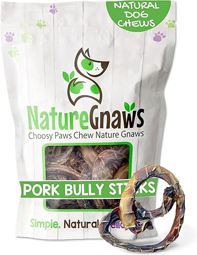 Nature Gnaws Pretzels de palitos de cerdo para perros de 4 a 5 pulgadas (15 unidades) – Larga duración para masticadores ligeros y perros pequeños