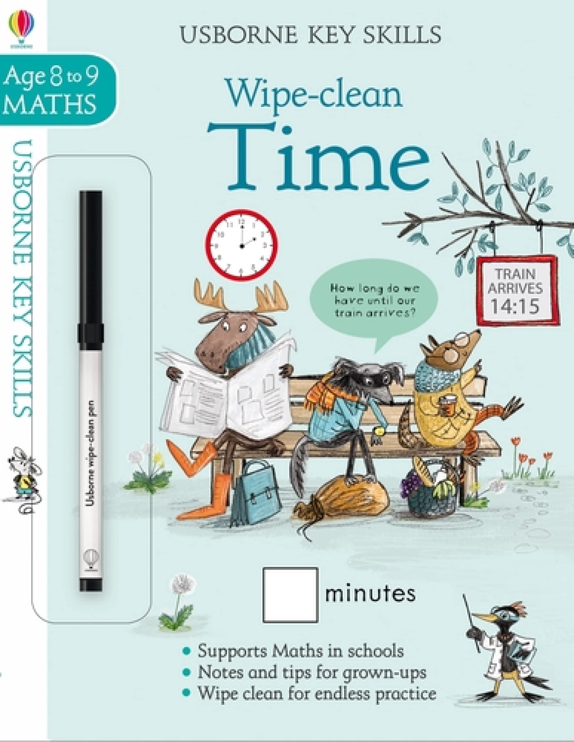 Wipe-Clean Time - Key Skills - Age 8 to 9 Maths