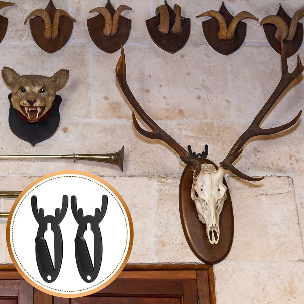 Amazon.co.jp: ヨーロピアンマウント スカルハンガー 鹿の頭蓋骨