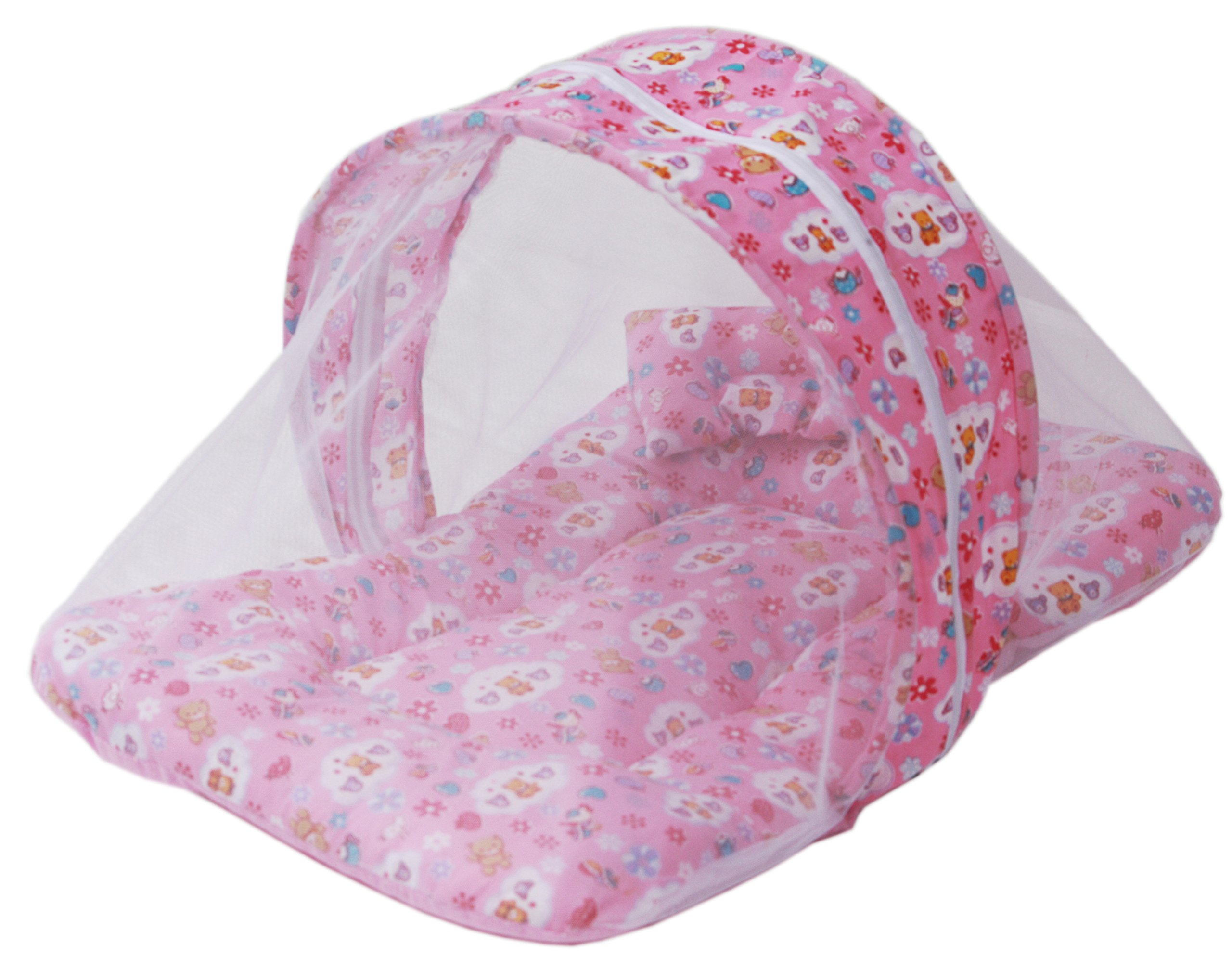 Amardeep Toddler Mattress with Mosquito Net Pink 70 * 40 cms 0-3 Months - Image 2 thumbnail