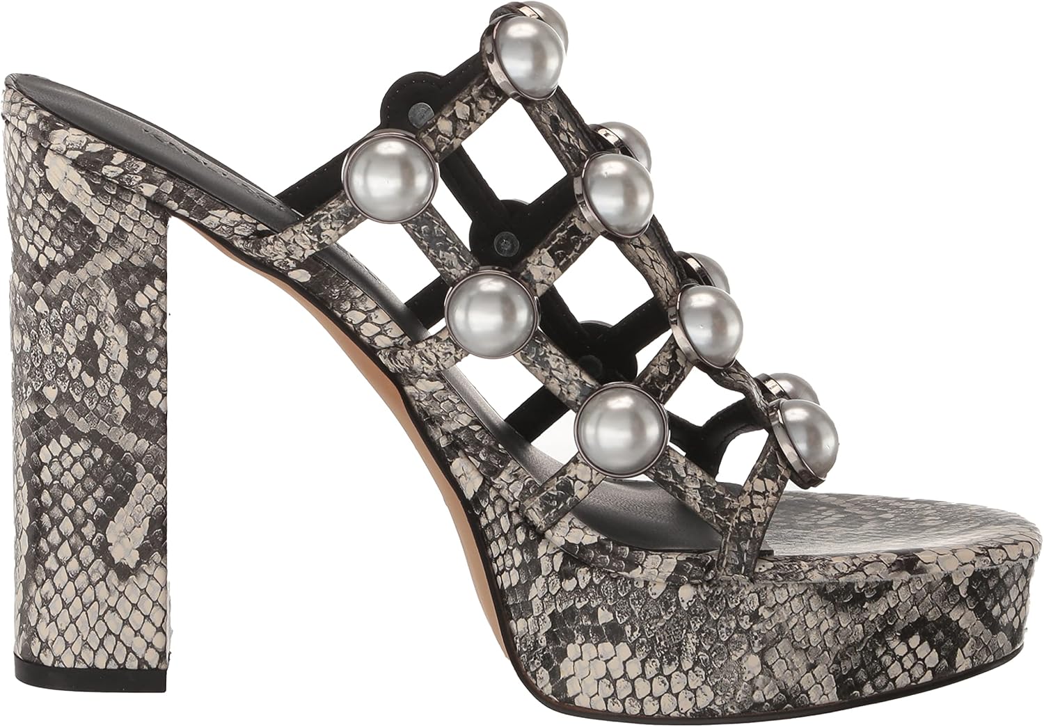 Karl Lagerfeld Paris womens Addica Pearls Platform Heel Sandal - Image 6