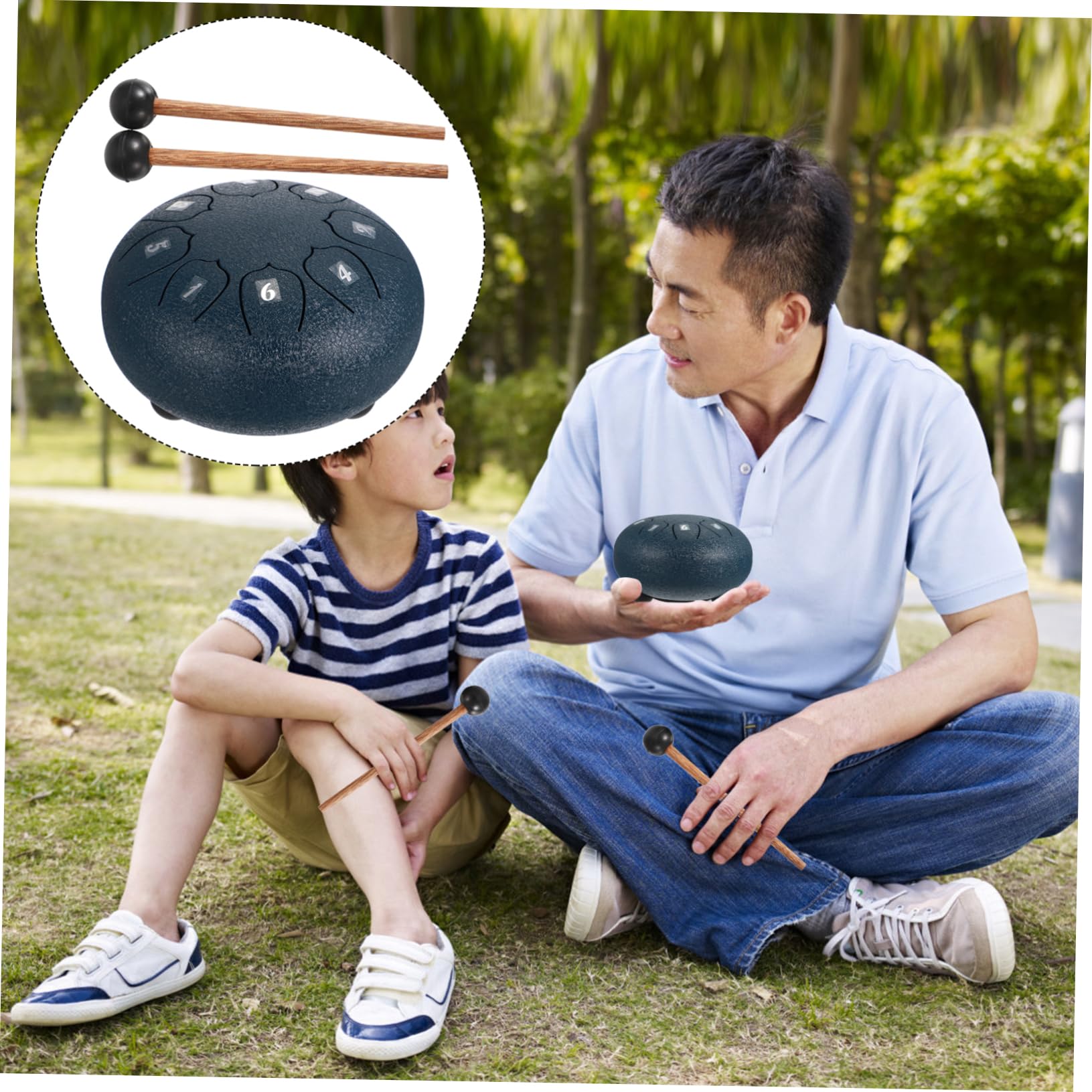 FUNOMOCYA Handpan Drum 8 Note Steel Drum for Boys and Girls Yoga Meditation Music Education Beginner's Kit