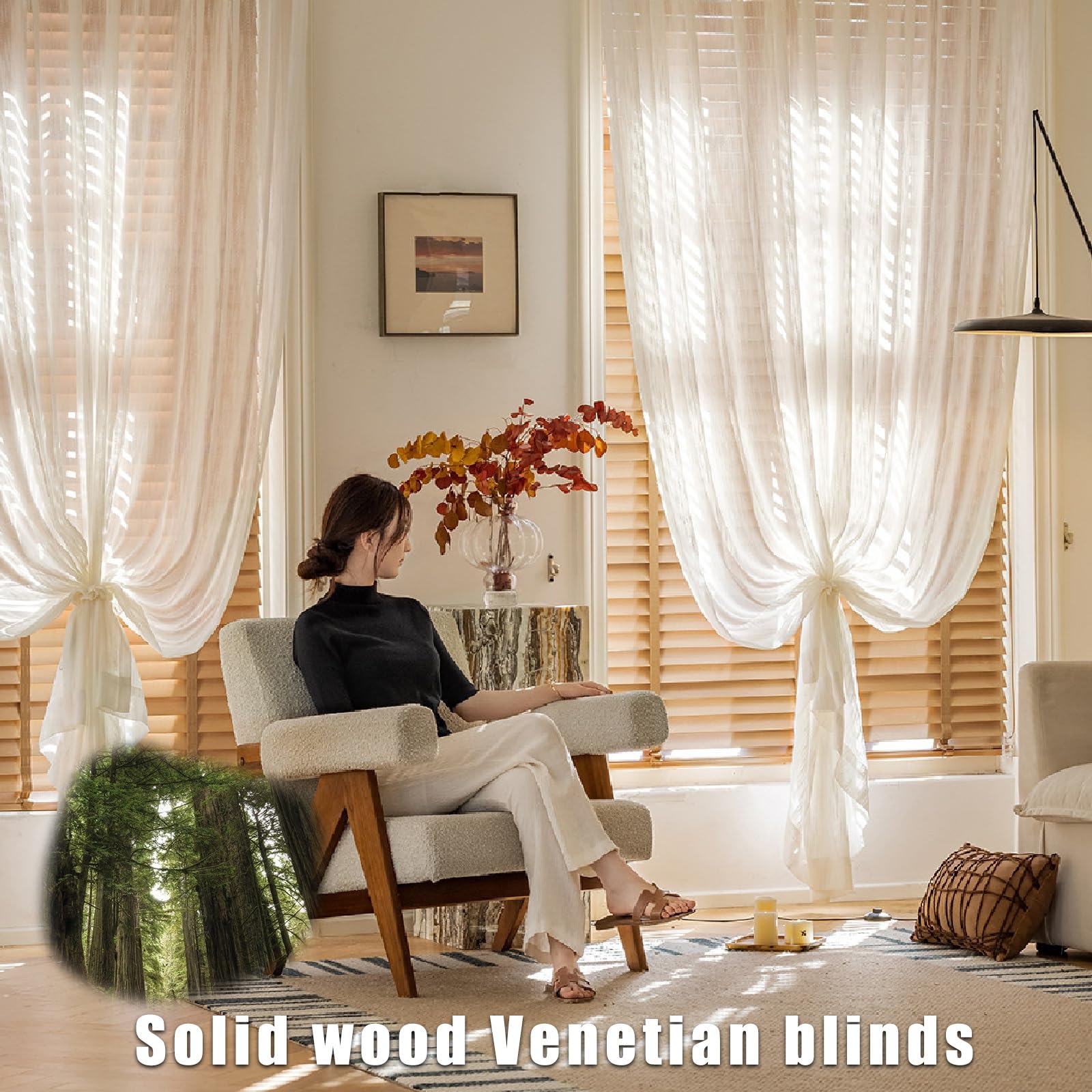 Persianas Venecianas de Madera Persianas Horizontales de Interior, Tamaños Personalizables 40 60 80 100 110 120 130 140 150 160 cm Estores De Parasol para Cocina/Oficina/baño(Marrón d)