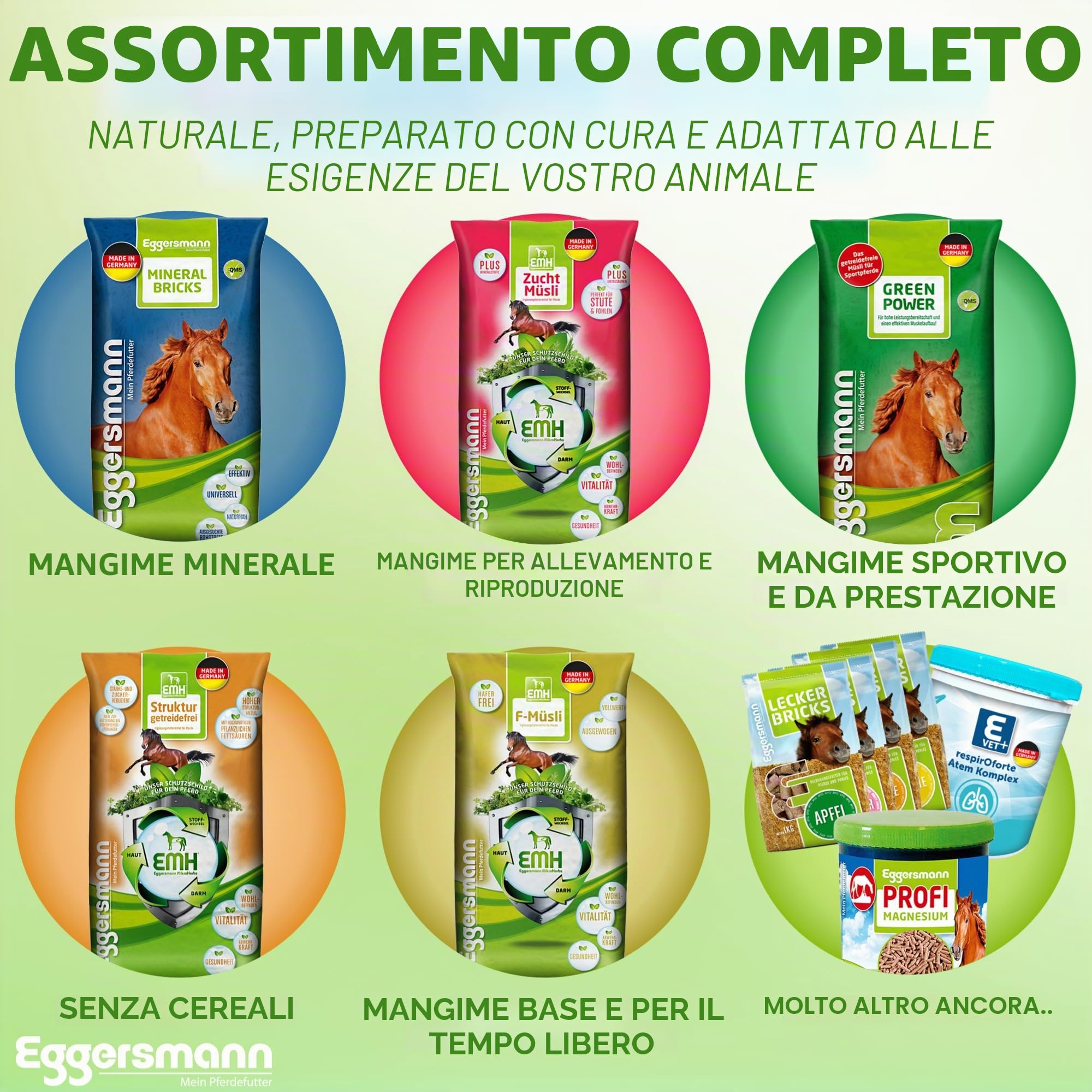 Eggersmann EMH Senior Müsli Sacco 20 kg – Manichino Cavalli Antichi – Prevenzione della Perdita di Sostanze con Selenio – Naturale Eggersmann