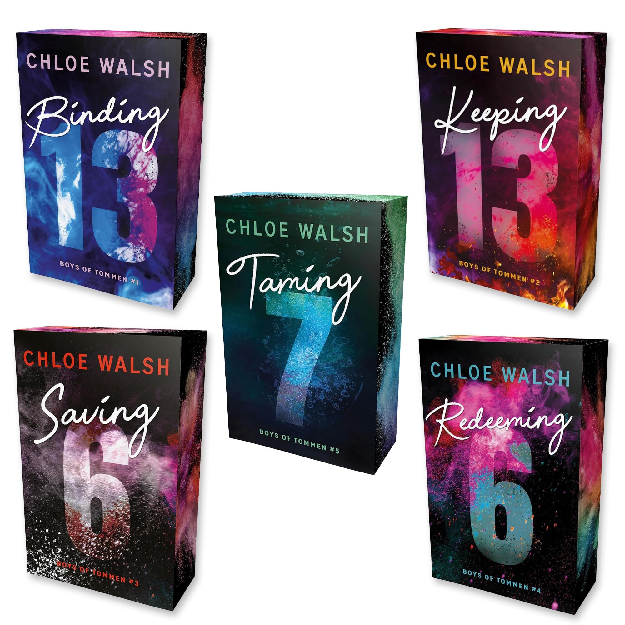 Boys of Tommen Buchreihe von Chloe Walsh – 5er Set: Binding 13, Keeping 13, Saving 6, Redeeming 6 & Taming 7 – Emotionale Coming-of-Age Story aus Irland – Jugendbuch Bestseller mit exkl. Lesezeichen