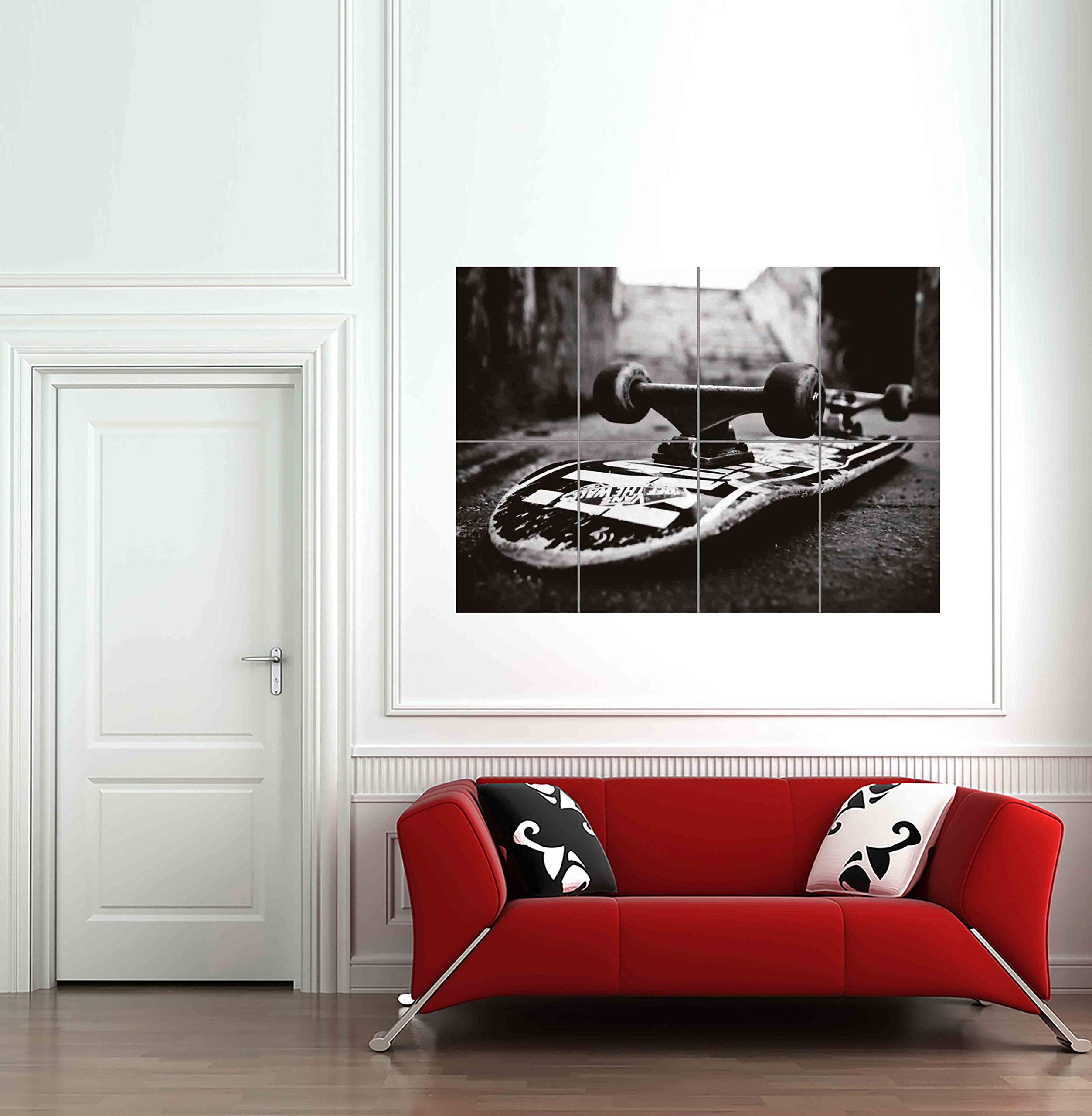 Amazon.com: Doppelganger33 LTD Skateboard Black & White Photo XL